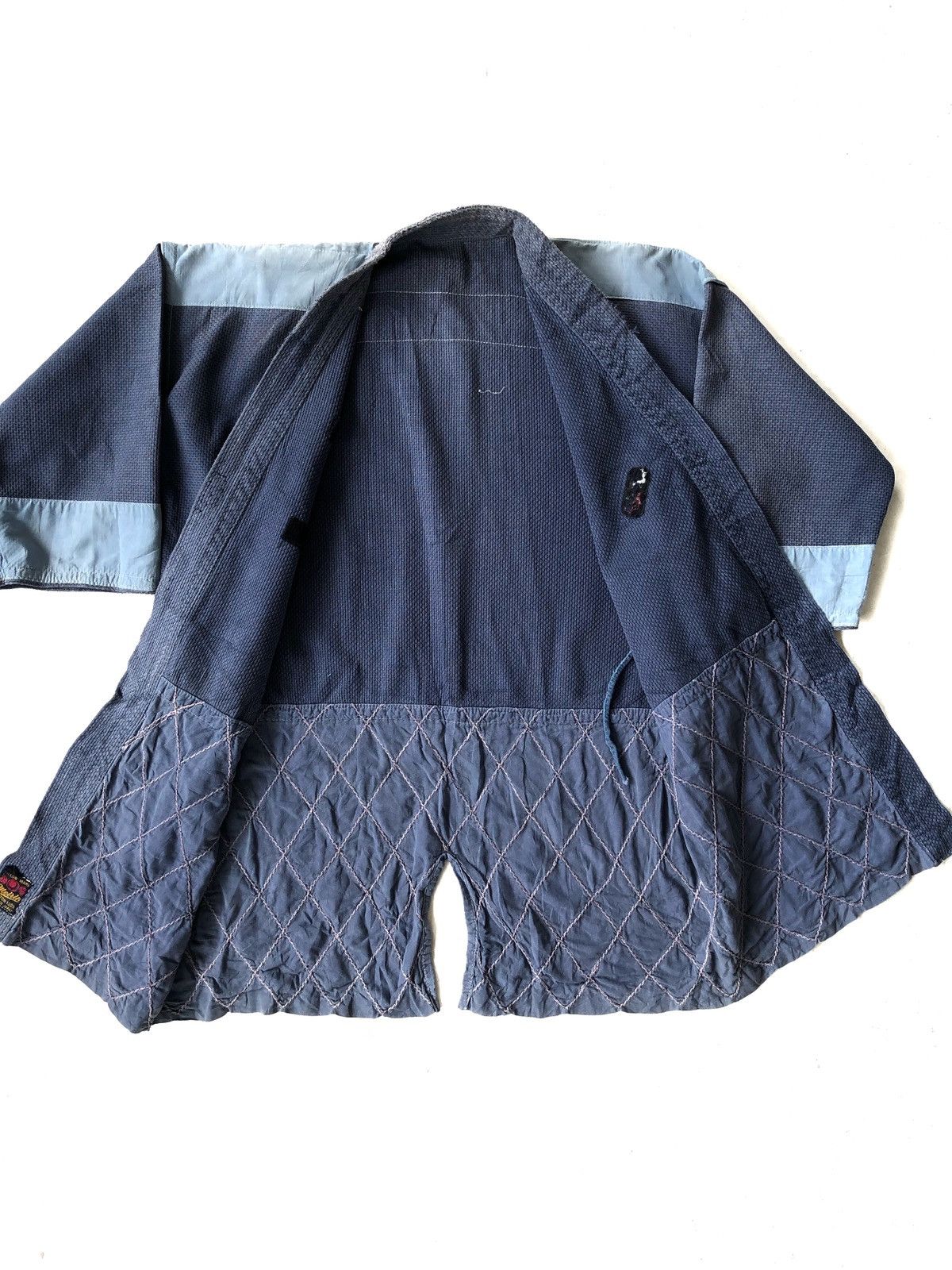 Indigo RARE🔥Boro Patchwork Sashiko Stitches Kendo Jacket Size US M / EU 48-50 / 2 - 7 Thumbnail