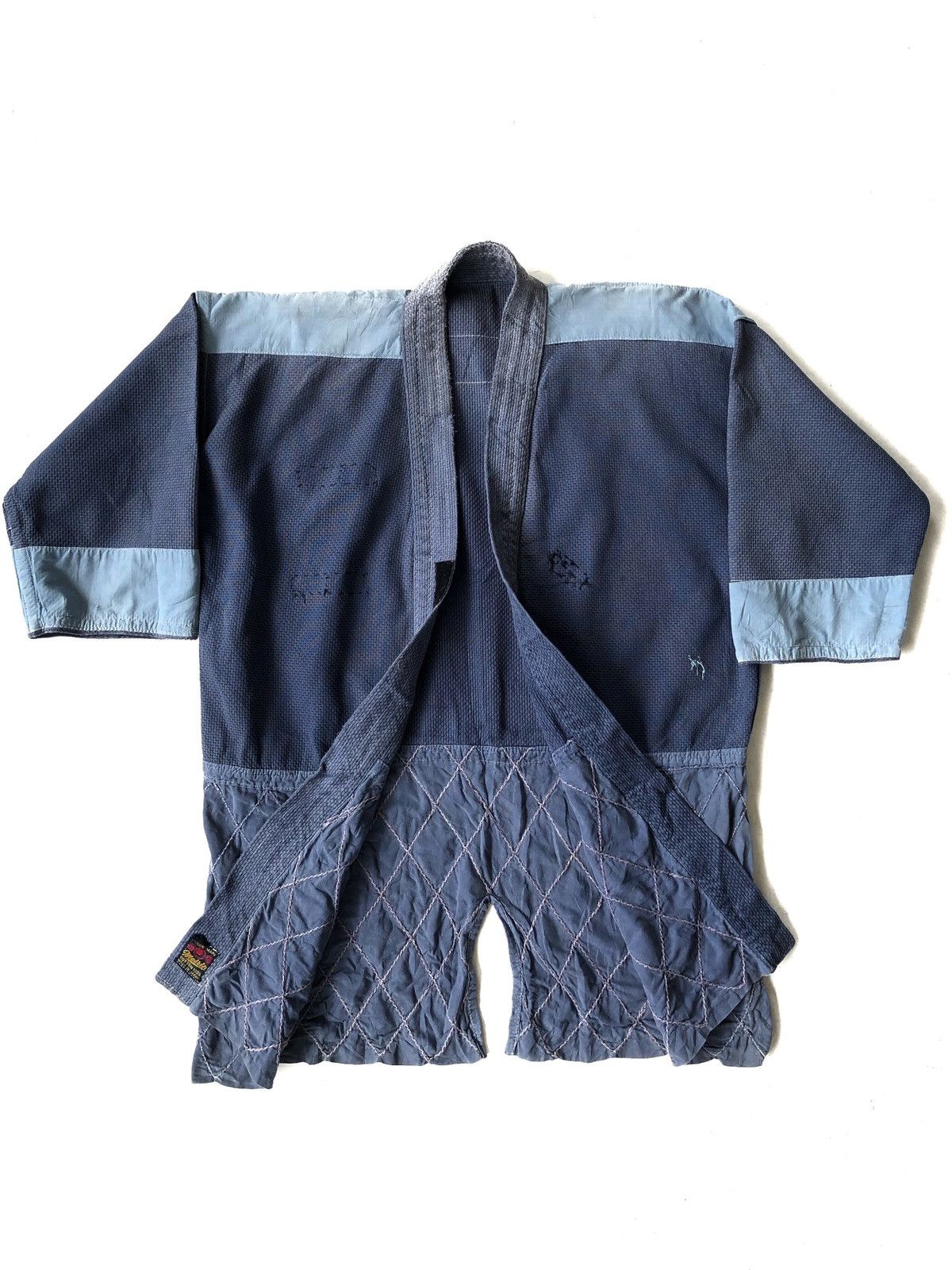 Indigo RARE🔥Boro Patchwork Sashiko Stitches Kendo Jacket Size US M / EU 48-50 / 2 - 5 Thumbnail