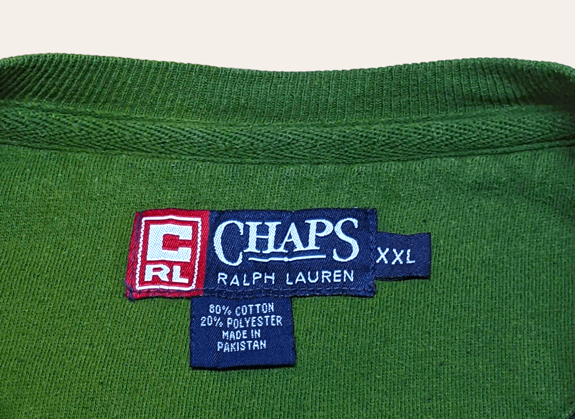 Chaps Ralph Lauren × Polo Ralph Lauren × Vintage Vintage 90s Chaps Ralph Lauren Distressed Boxy Sweatshirt Size US XXL / EU 58 / 5 - 8 Thumbnail