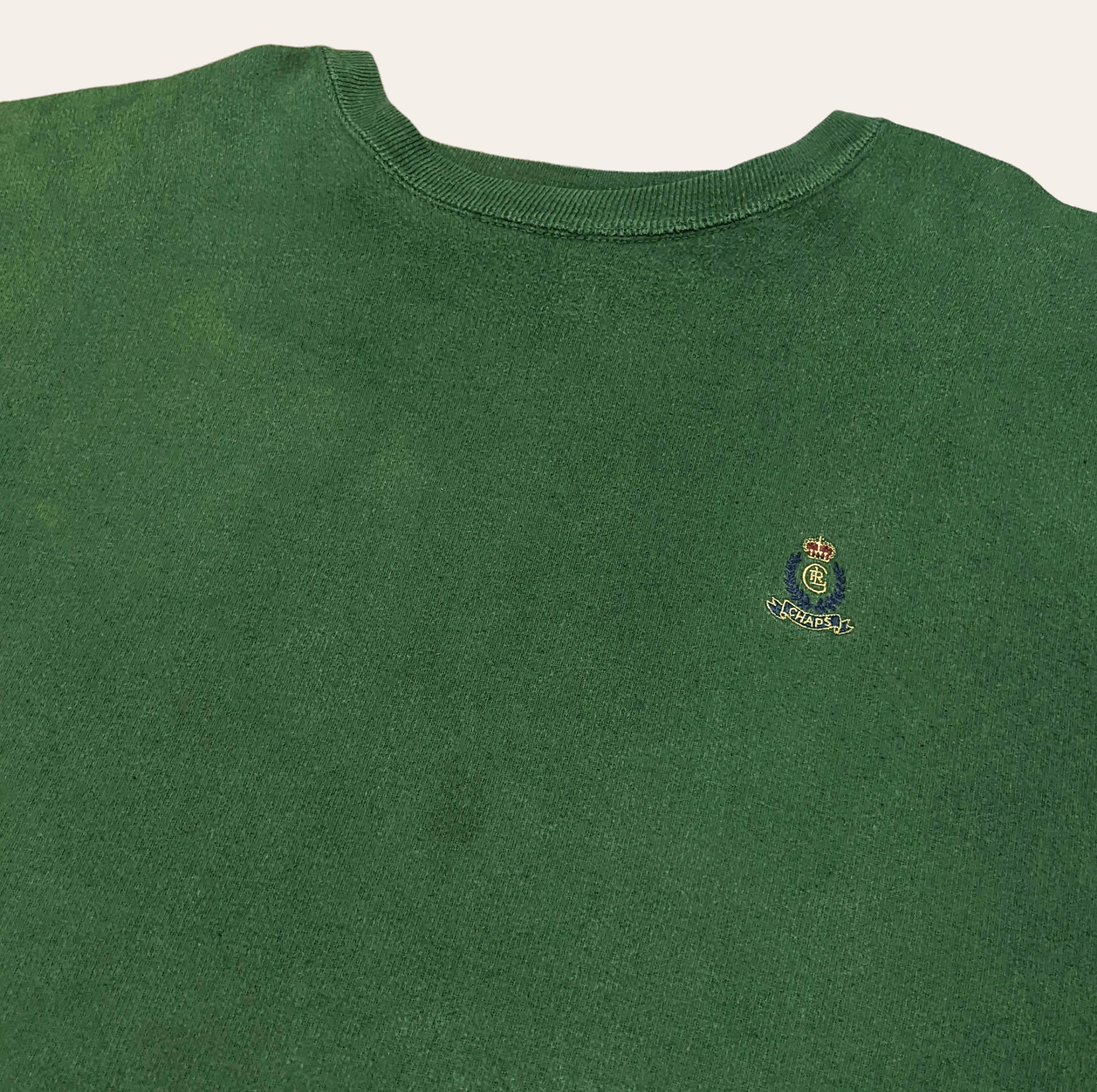 Chaps Ralph Lauren × Polo Ralph Lauren × Vintage Vintage 90s Chaps Ralph Lauren Distressed Boxy Sweatshirt Size US XXL / EU 58 / 5 - 9 Thumbnail