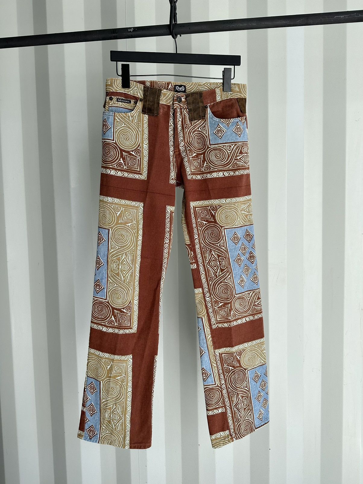 image of Dolce Gabbana Tapestry Print Pants, Men's (Size 30)