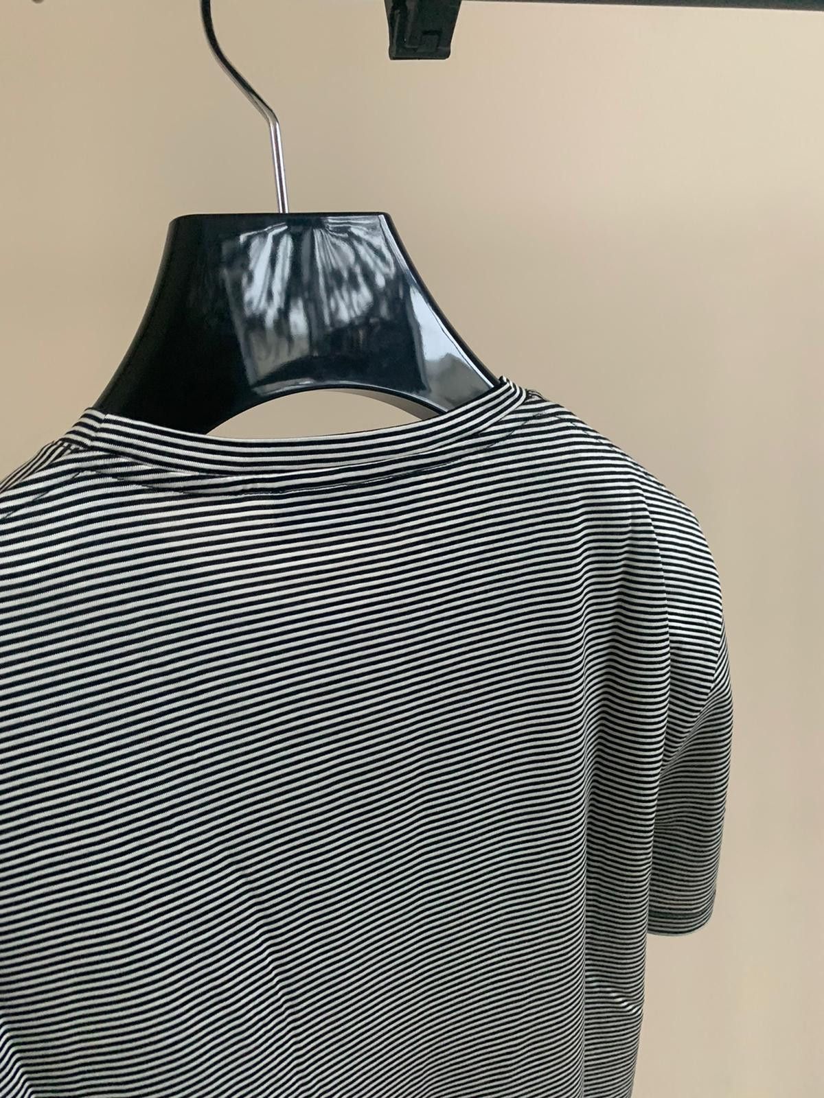 Alexander McQueen Stripe Chest Pocket Logo Tee in Black & White Size US M / EU 48-50 / 2 - 12 Thumbnail