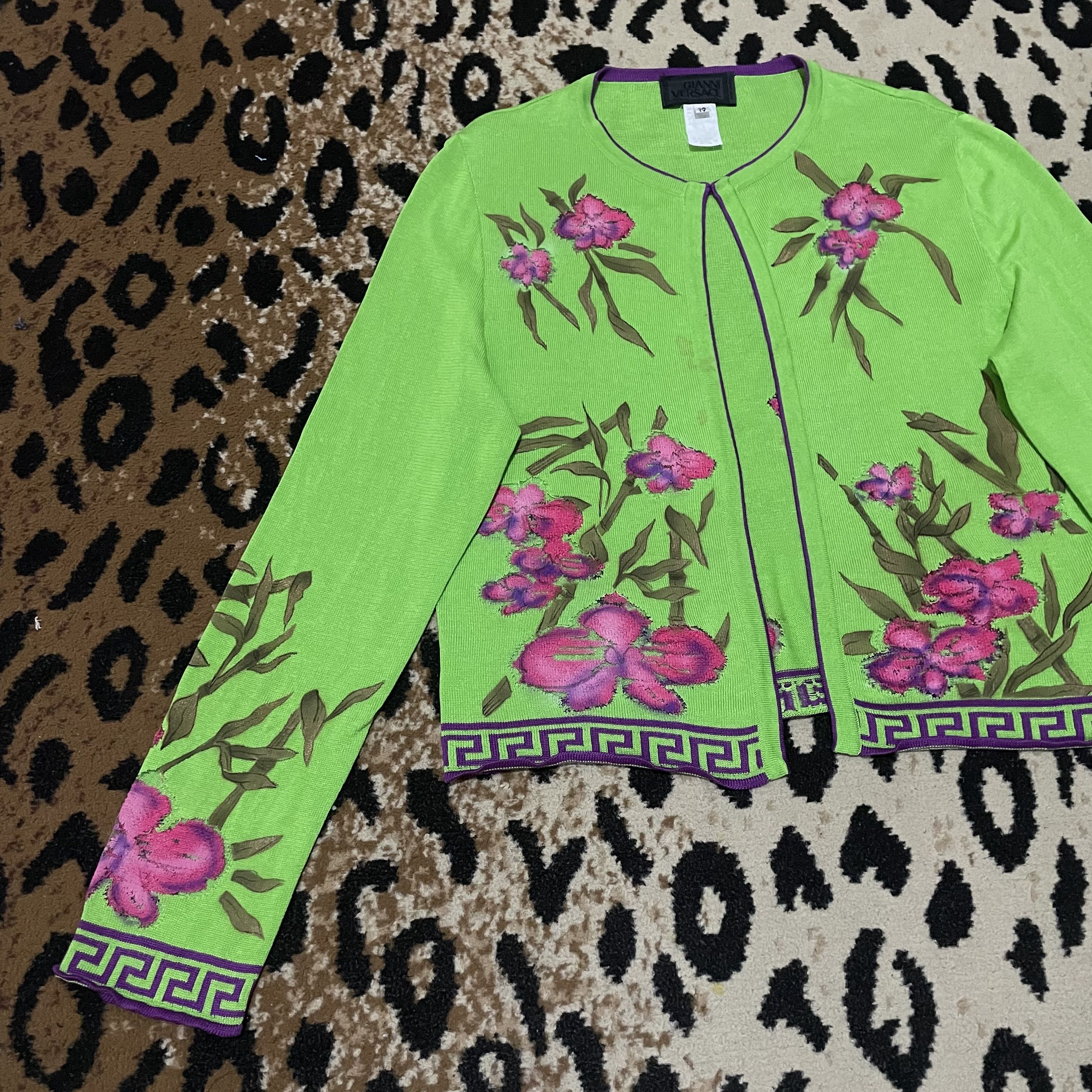 Gianni Valentino × Versace Gianni Versace Flower Knitwear Size US S / EU 44-46 / 1 - 4 Thumbnail