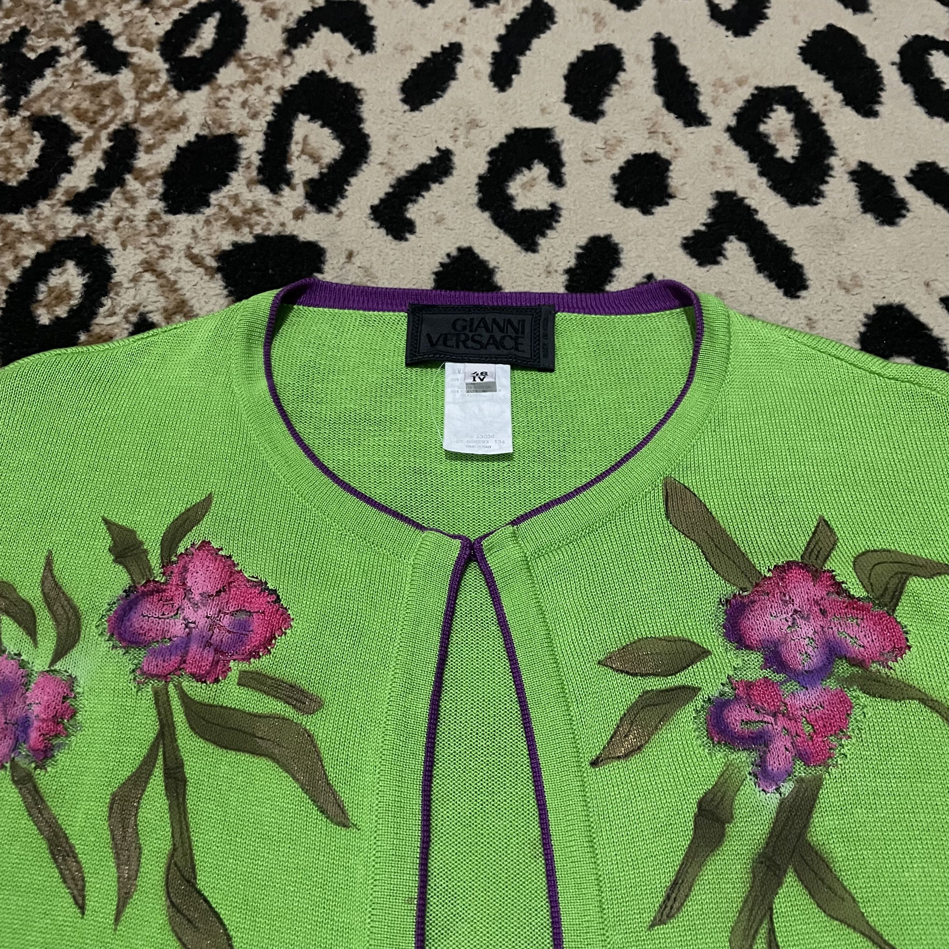Gianni Valentino × Versace Gianni Versace Flower Knitwear Size US S / EU 44-46 / 1 - 3 Thumbnail
