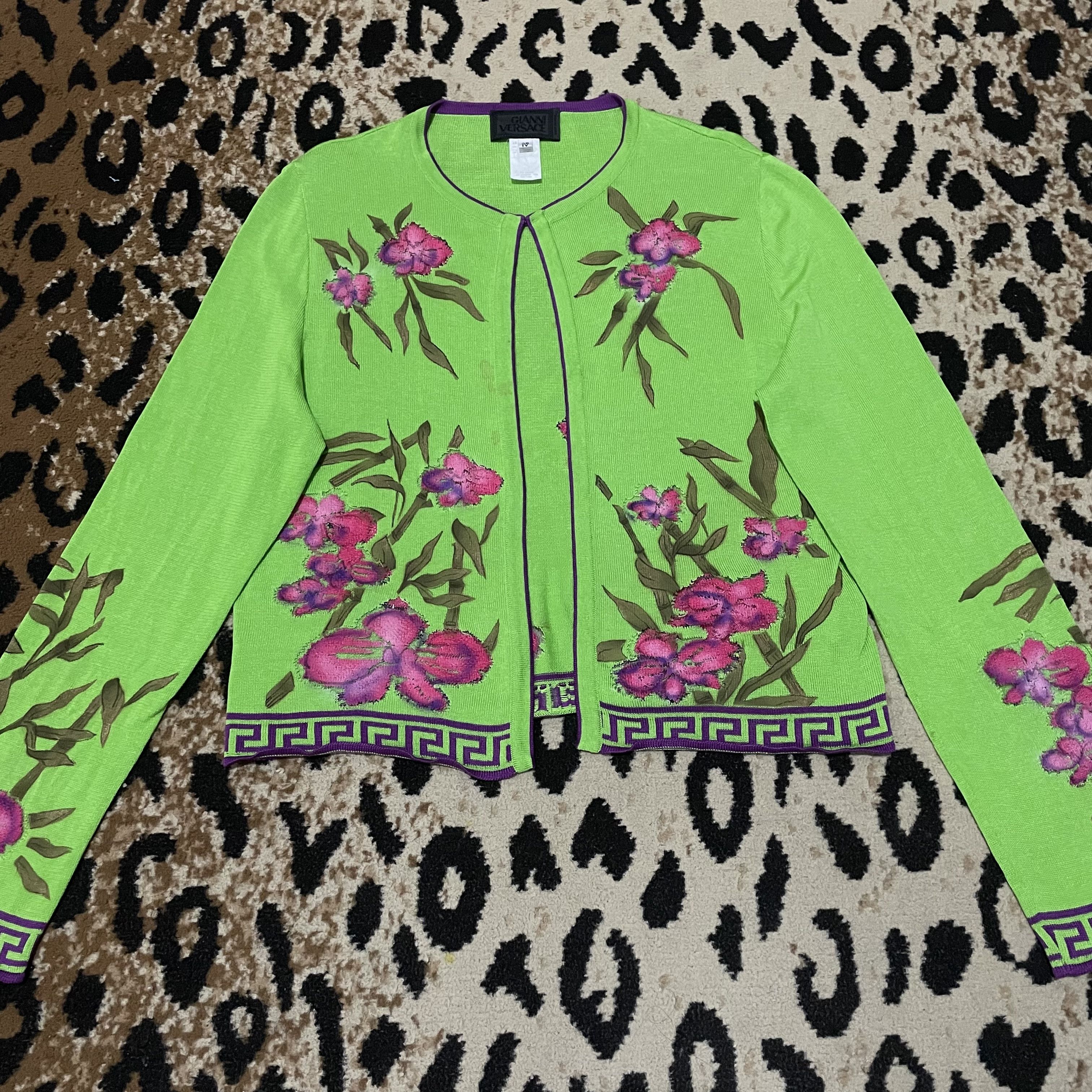 Gianni Valentino × Versace Gianni Versace Flower Knitwear Size US S / EU 44-46 / 1 - 1 Thumbnail