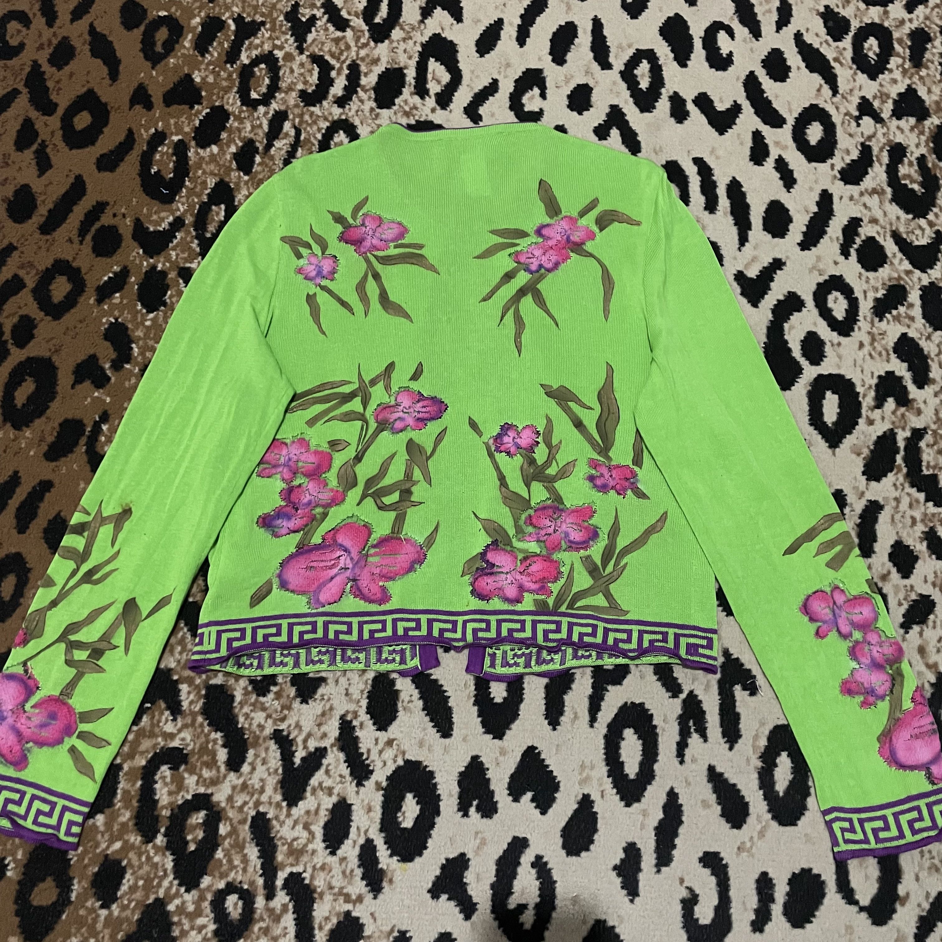 Gianni Valentino × Versace Gianni Versace Flower Knitwear Size US S / EU 44-46 / 1 - 5 Thumbnail