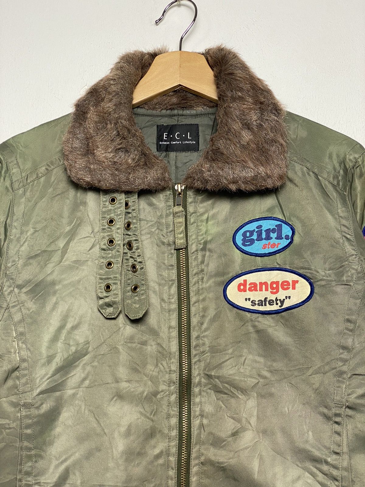 Japanese Brand × Vintage ERL Estacot Comfort Lifestyle Faux Bomber Jacket Size M / US 6-8 / IT 42-44 - 2 Thumbnail