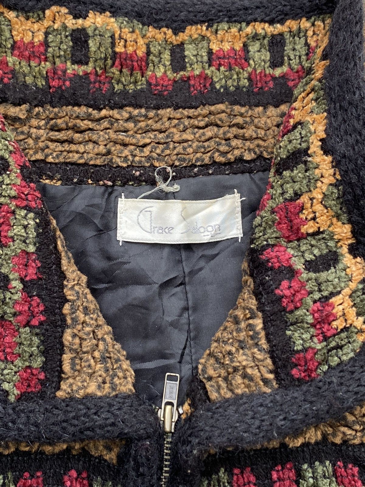 Japanese Brand Grace Saloon Printed Fleece Vest Jacket / Nike Patagonia Size US L / EU 52-54 / 3 - 5 Thumbnail