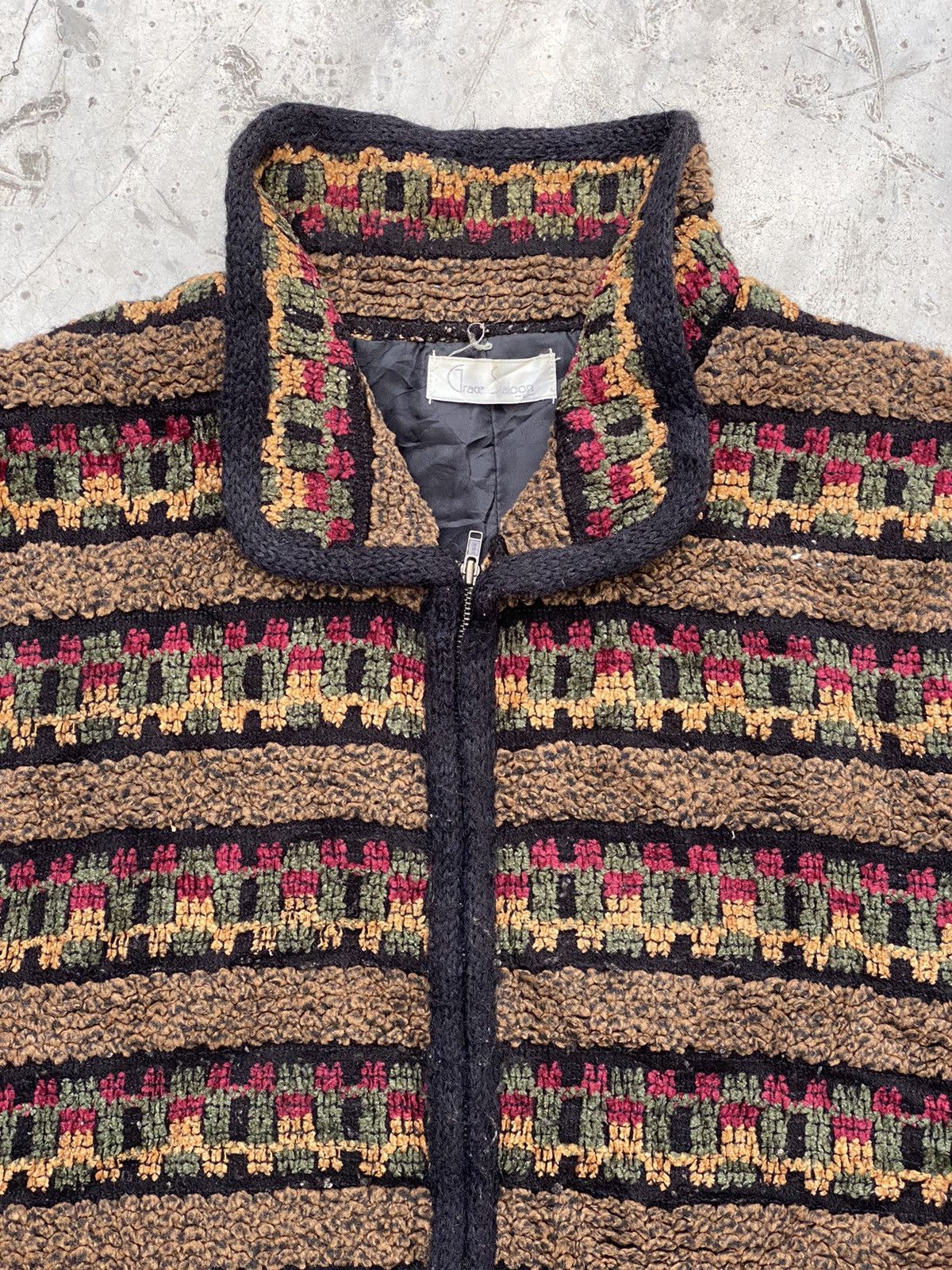 Japanese Brand Grace Saloon Printed Fleece Vest Jacket / Nike Patagonia Size US L / EU 52-54 / 3 - 2 Thumbnail