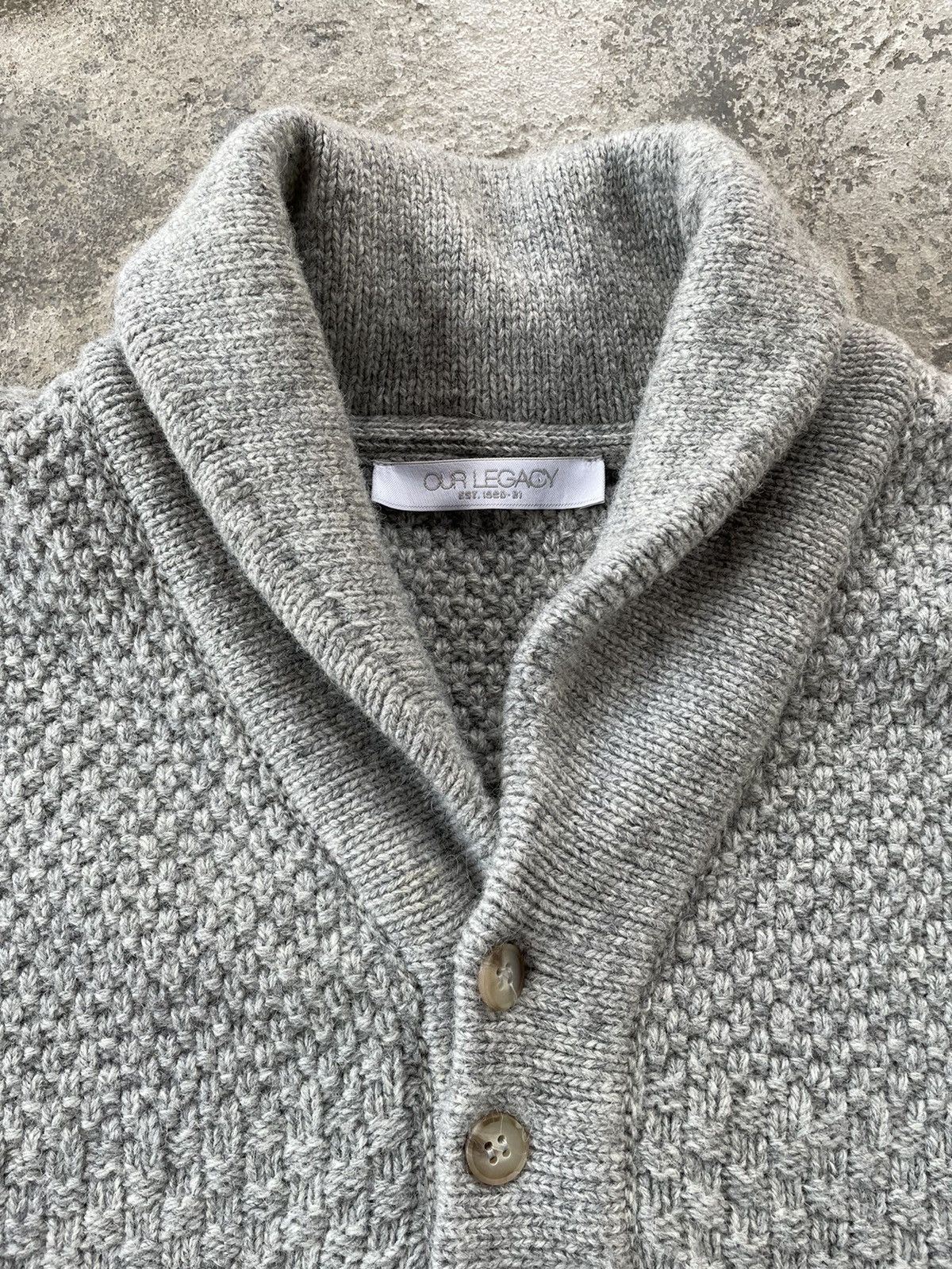 Our Legacy Our Legacy Wool Shawl Collar Sweater Size US L / EU 52-54 / 3 - 4 Thumbnail