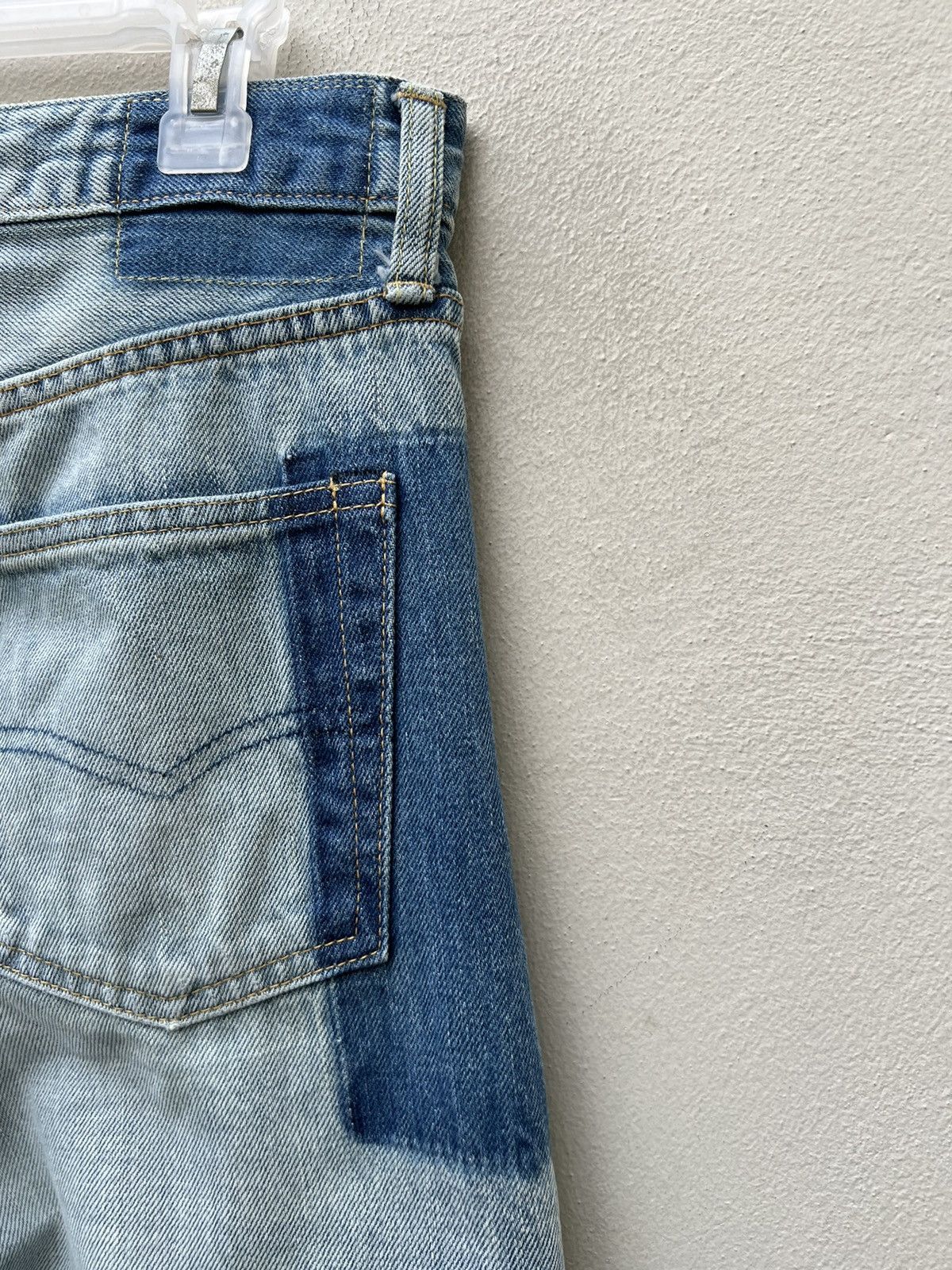 Vintage Archi Japan Fade Light Blue Redline Denim Cropped Jeans Size US 30 / EU 46 - 14 Thumbnail