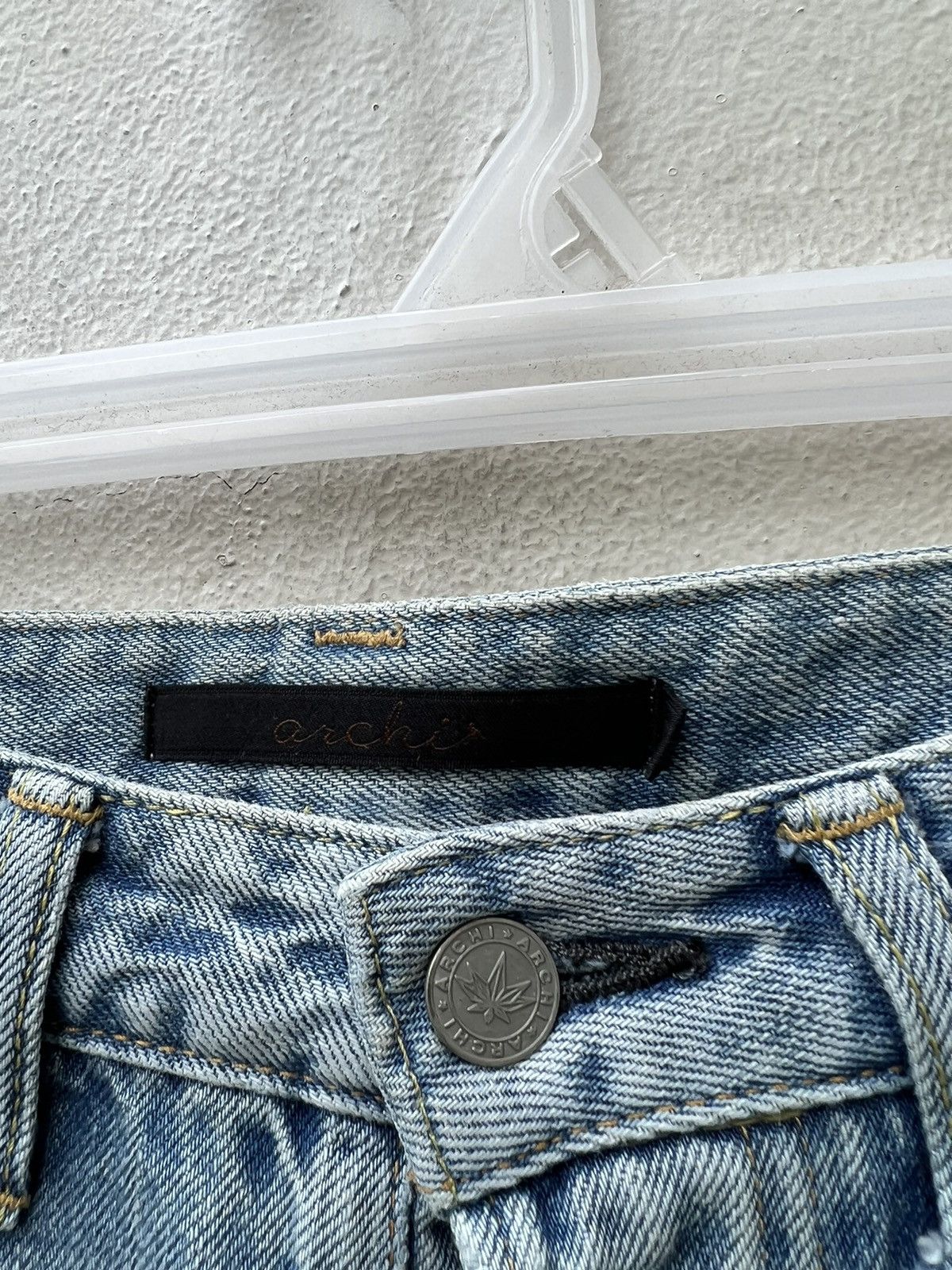 Vintage Archi Japan Fade Light Blue Redline Denim Cropped Jeans Size US 30 / EU 46 - 4 Thumbnail