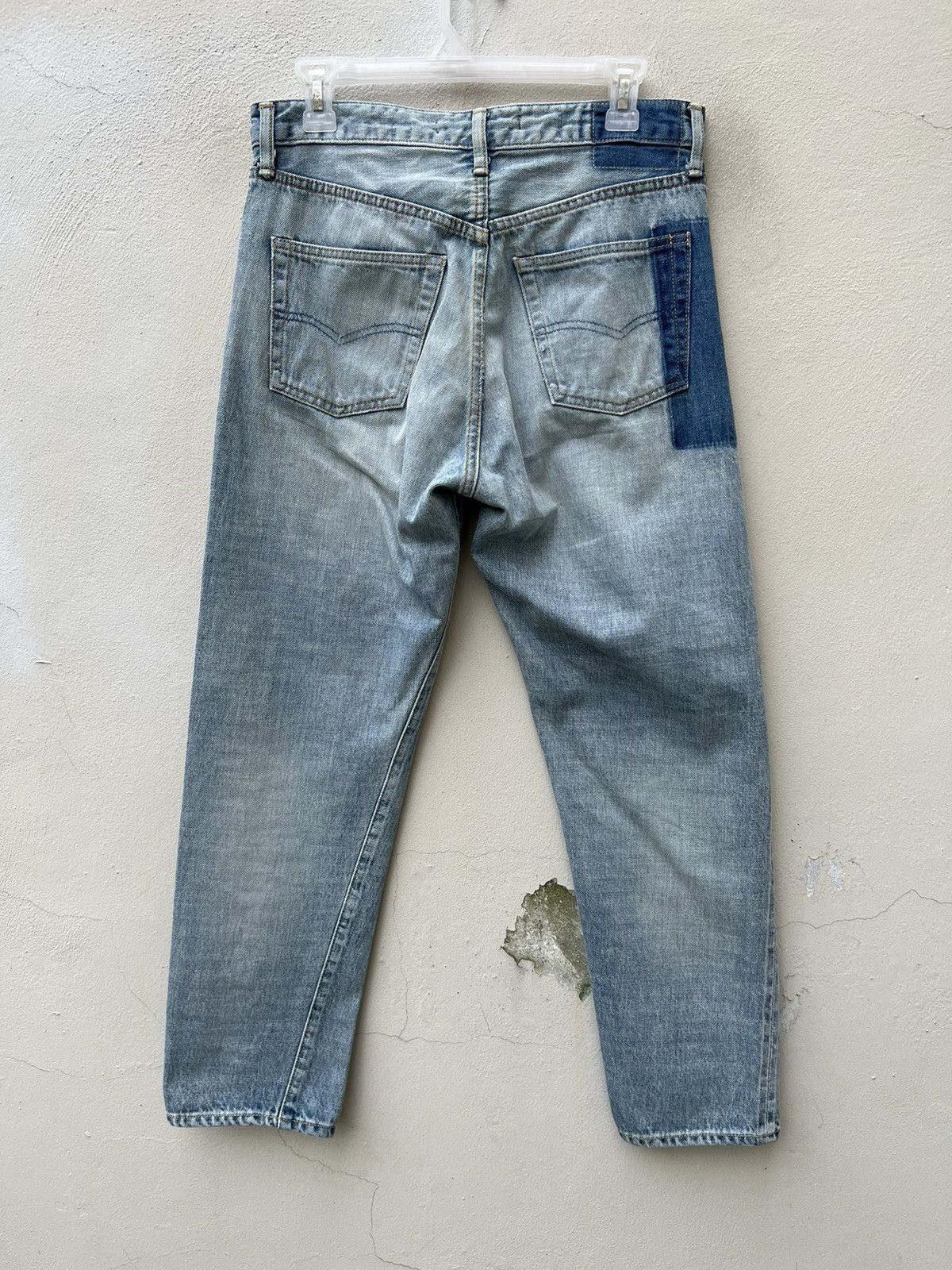 Vintage Archi Japan Fade Light Blue Redline Denim Cropped Jeans Size US 30 / EU 46 - 10 Thumbnail