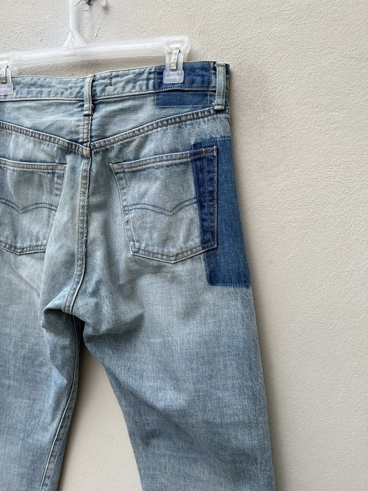 Vintage Archi Japan Fade Light Blue Redline Denim Cropped Jeans Size US 30 / EU 46 - 13 Thumbnail
