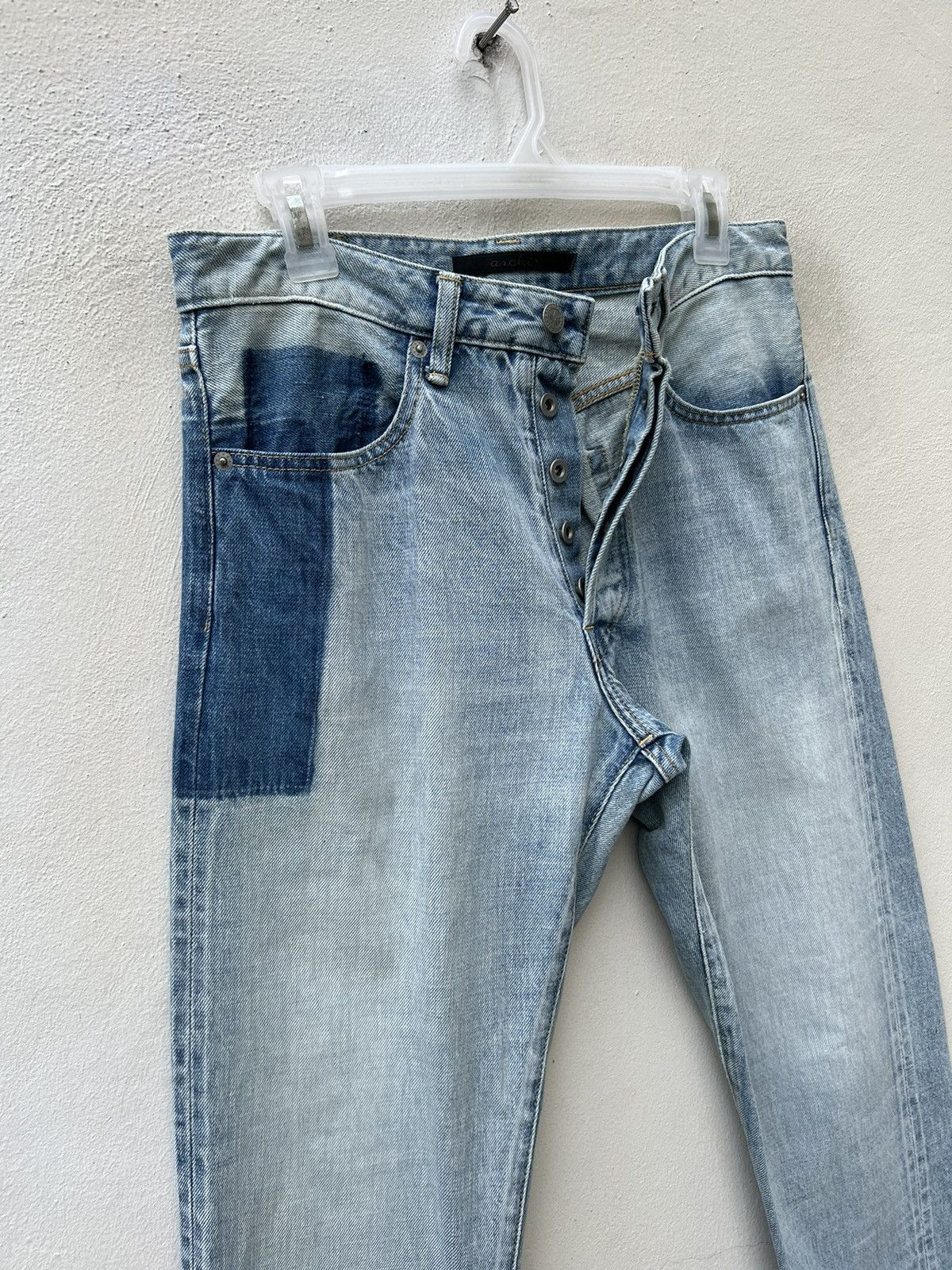 Vintage Archi Japan Fade Light Blue Redline Denim Cropped Jeans Size US 30 / EU 46 - 5 Thumbnail
