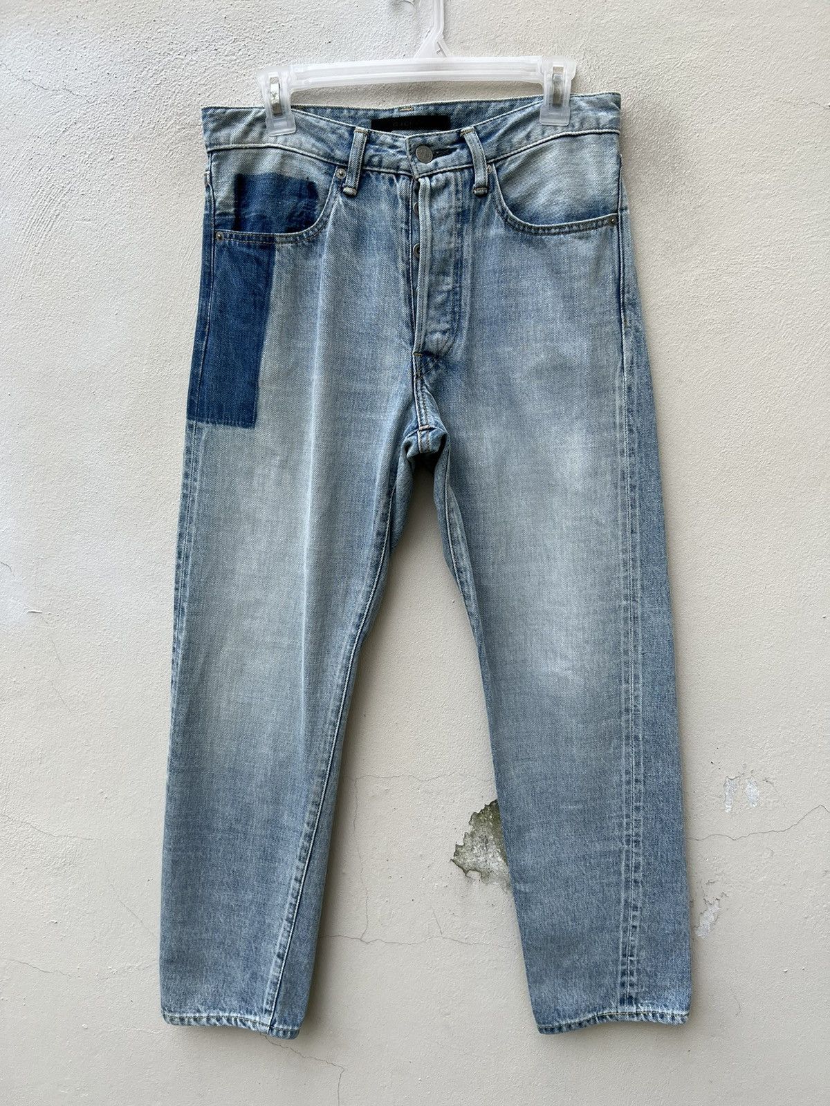 Vintage Archi Japan Fade Light Blue Redline Denim Cropped Jeans Size US 30 / EU 46 - 3 Thumbnail