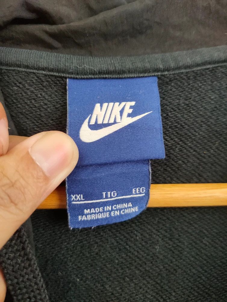 Nike × Vintage Vintage Nike Distress Big Logo Zipup Hoodie Size US XL / EU 56 / 4 - 6 Thumbnail
