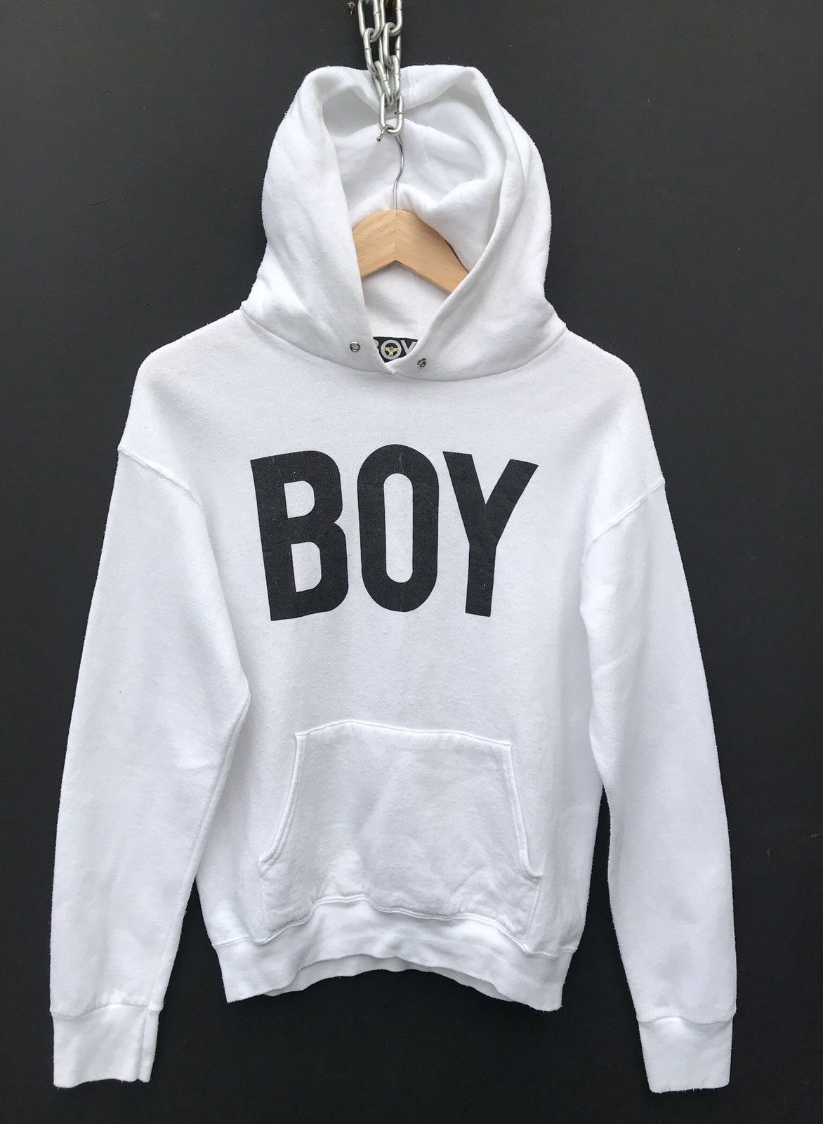 Image of Vintage Boy London Punk Seditionaries Sweater Hoodie in White, Men's (Size Small)