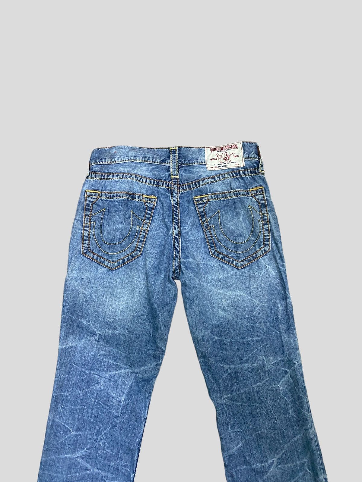 True Religion TRUE RELIGION STRAIGHT SECTION DISTRESSED LIGHTNING DESIGN Size US 31 - 10 Thumbnail