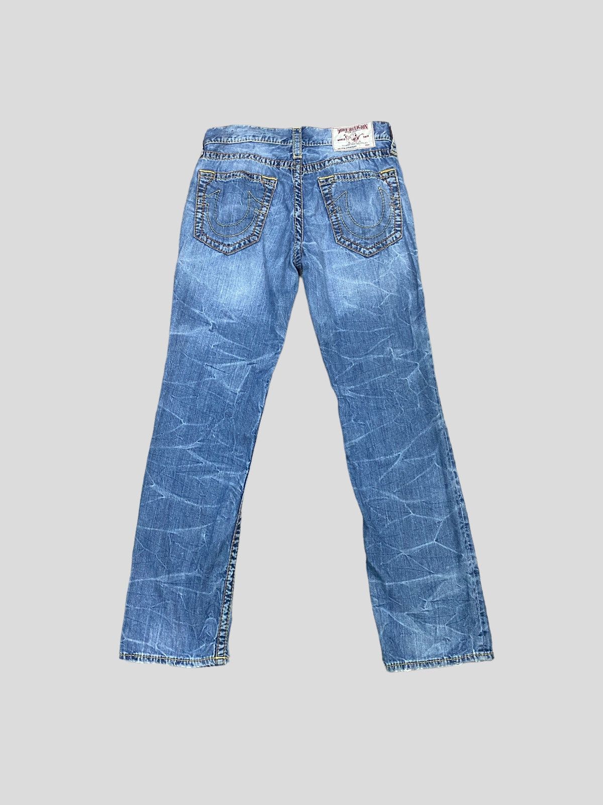 True Religion TRUE RELIGION STRAIGHT SECTION DISTRESSED LIGHTNING DESIGN Size US 31 - 1 Thumbnail