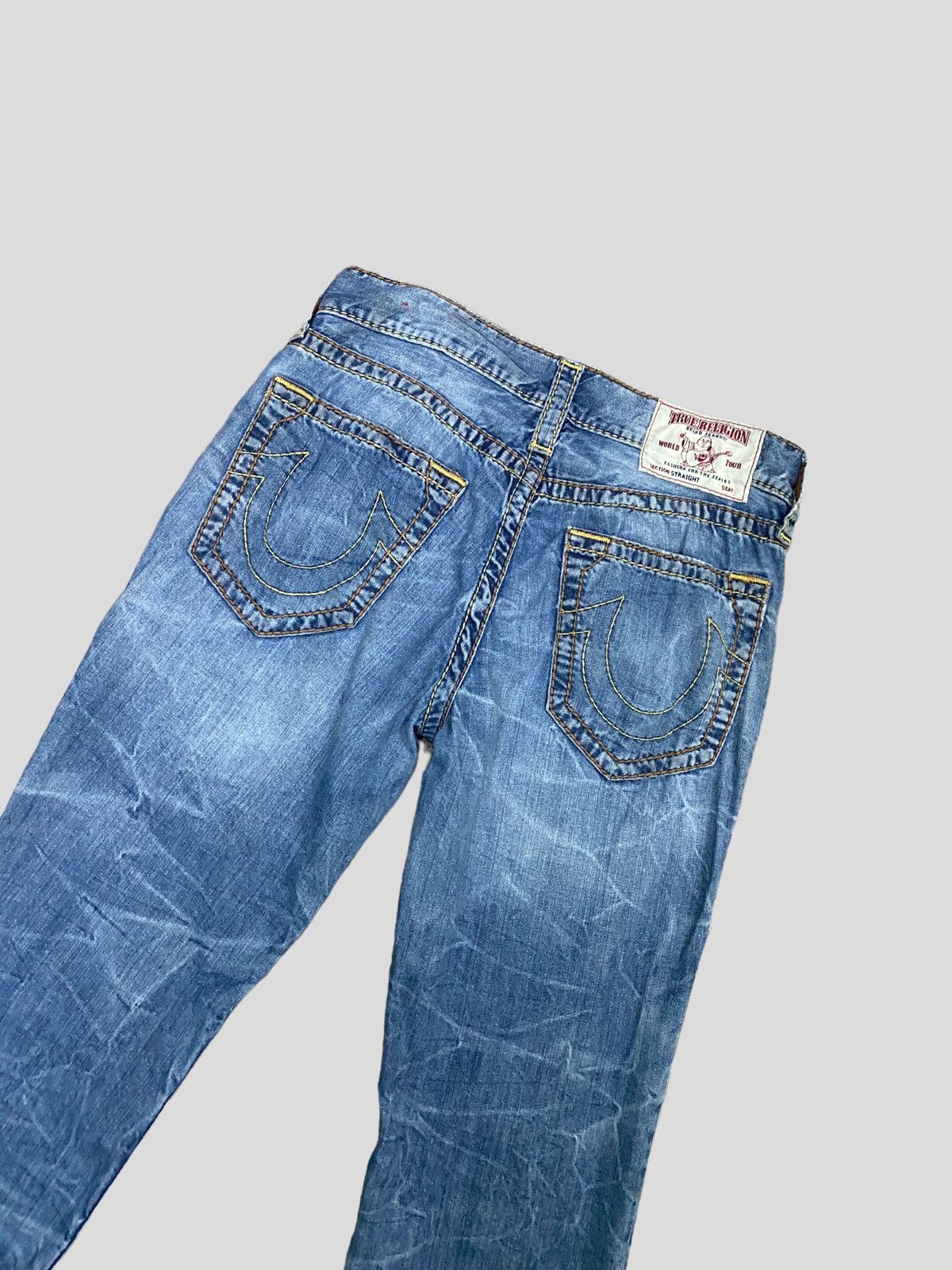 True Religion TRUE RELIGION STRAIGHT SECTION DISTRESSED LIGHTNING DESIGN Size US 31 - 12 Thumbnail