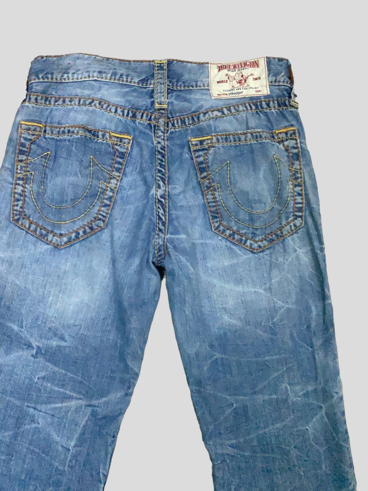 True Religion TRUE RELIGION STRAIGHT SECTION DISTRESSED LIGHTNING DESIGN Size US 31 - 11 Thumbnail