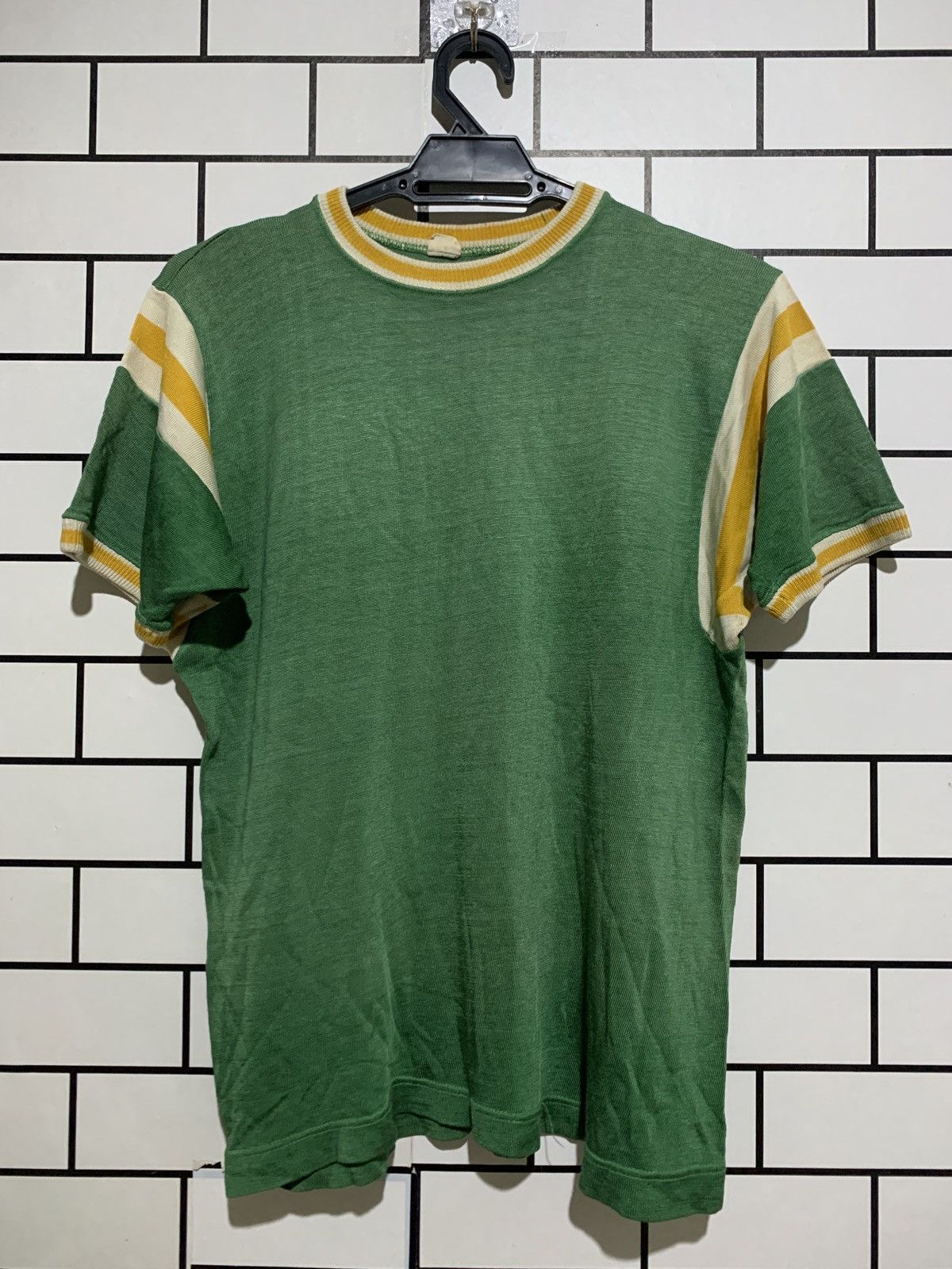 image of Vintage 60S 70's Peter Paul Jersey Vd15 in Green, Men's (Size Large)