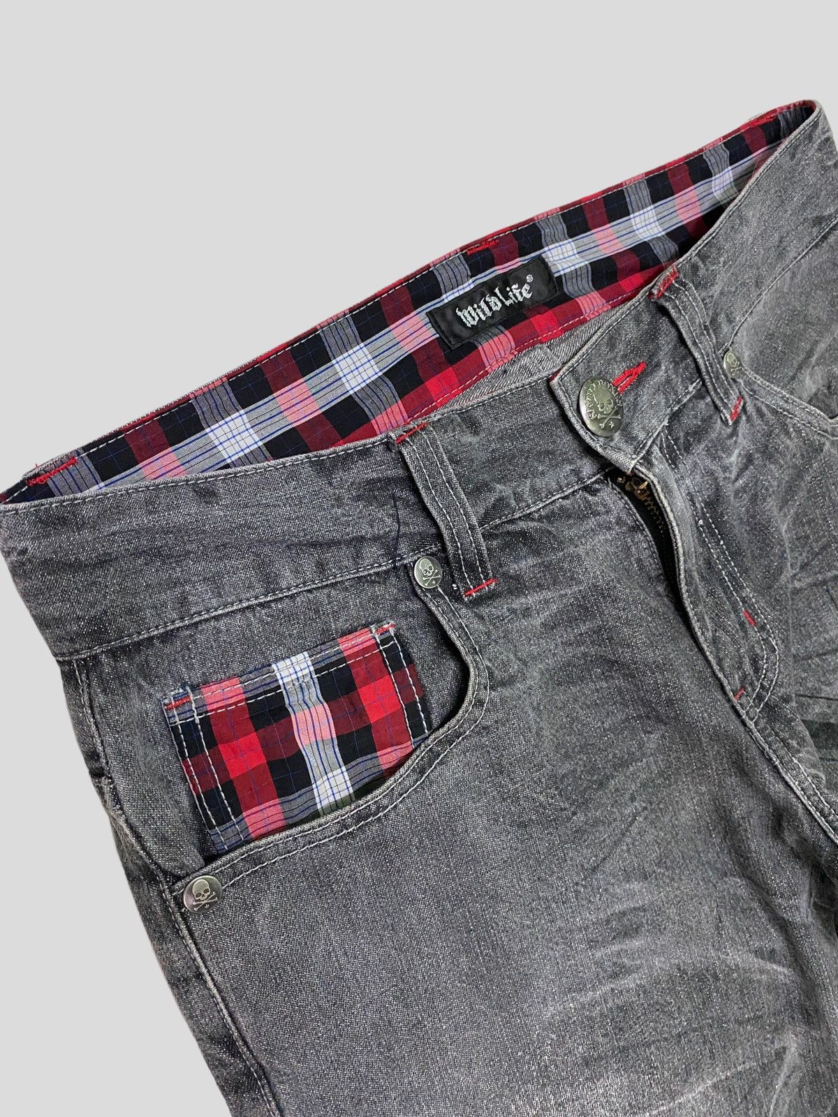 Japanese Brand × Seditionaries × Vintage VINTAGE FAMOUS WILD LIFE CROSS PRINT POEM DESIGN DENIM Size US 31 - 7 Thumbnail