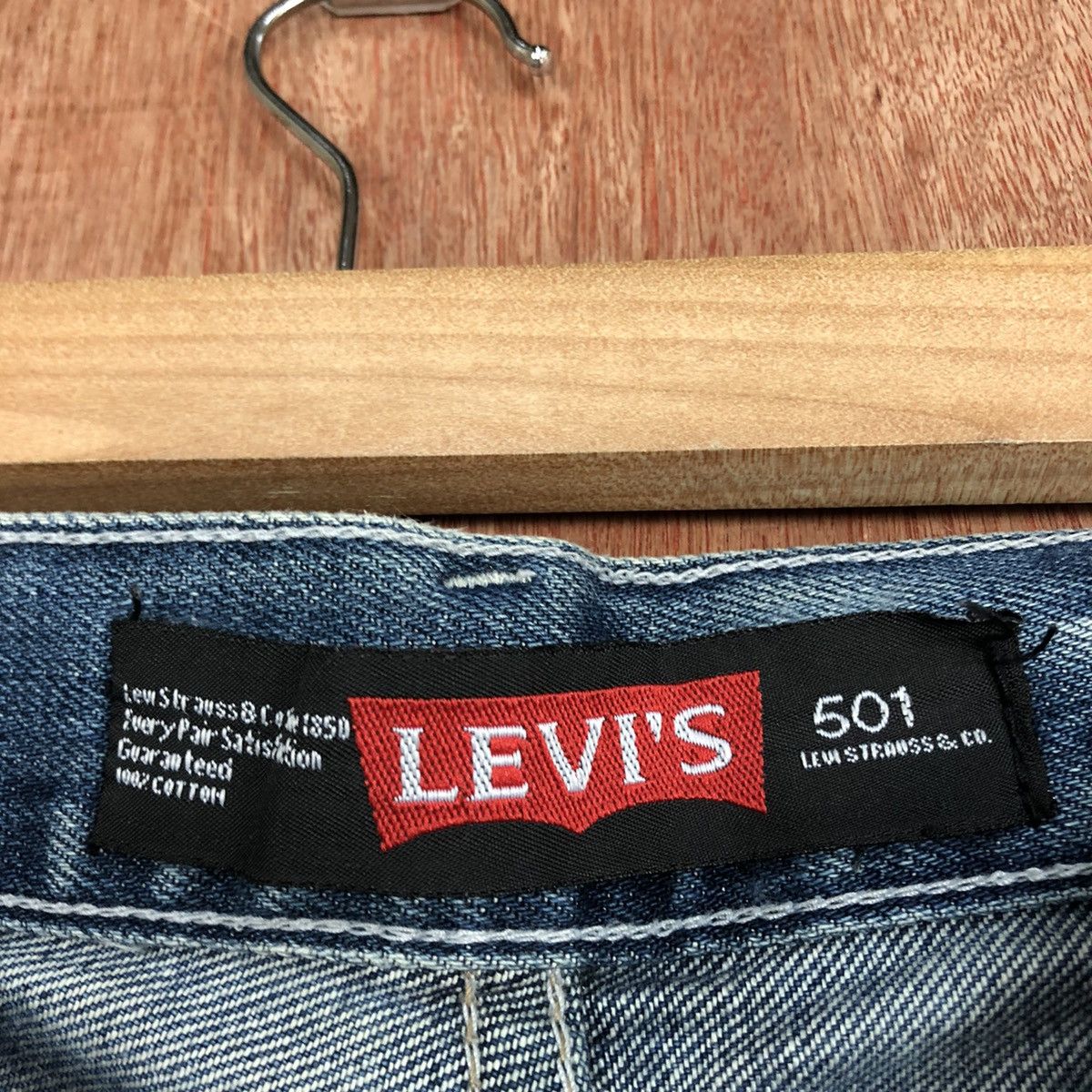 Levi's DLL 501 Big E Levis Strauss Blue Denim JEans Pants #1638 Size US 36 / EU 52 - 8 Thumbnail