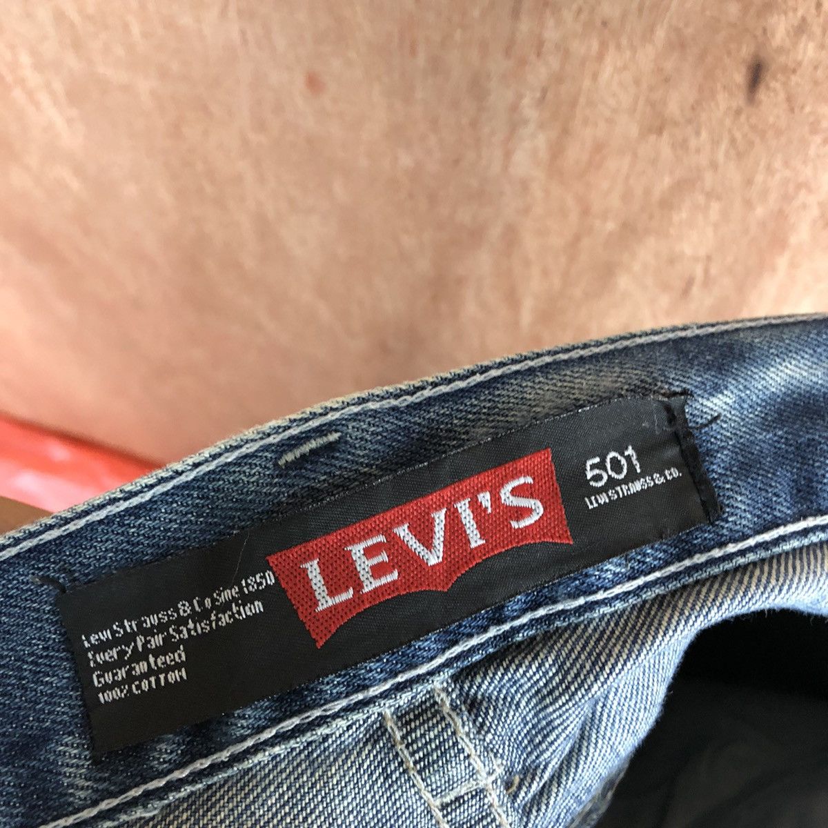 Levi's DLL 501 Big E Levis Strauss Blue Denim JEans Pants #1638 Size US 36 / EU 52 - 14 Thumbnail
