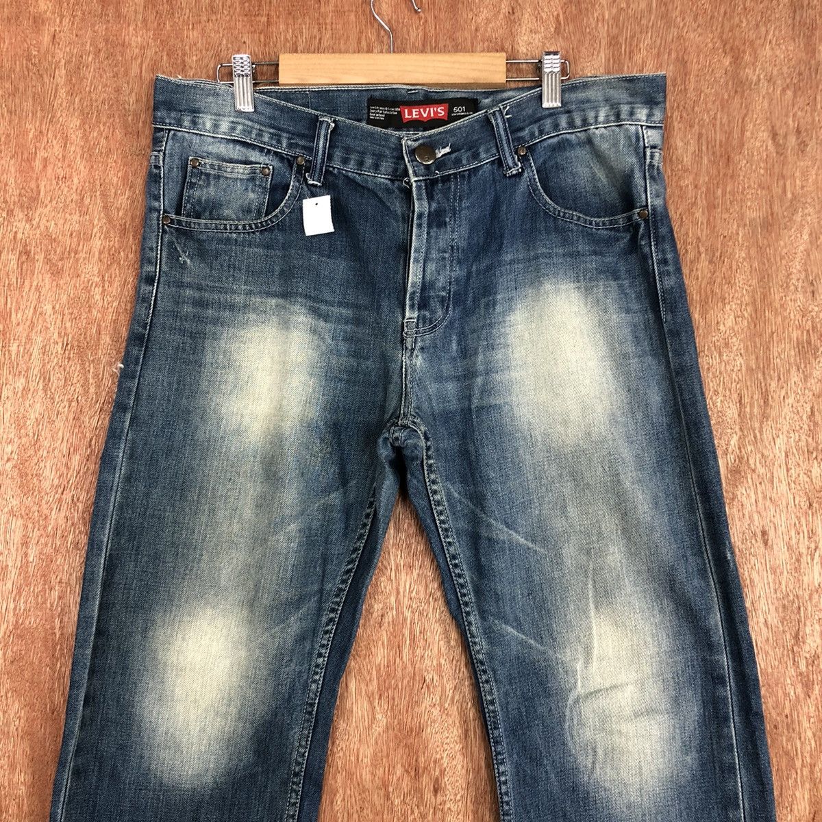 Levi's DLL 501 Big E Levis Strauss Blue Denim JEans Pants #1638 Size US 36 / EU 52 - 2 Thumbnail