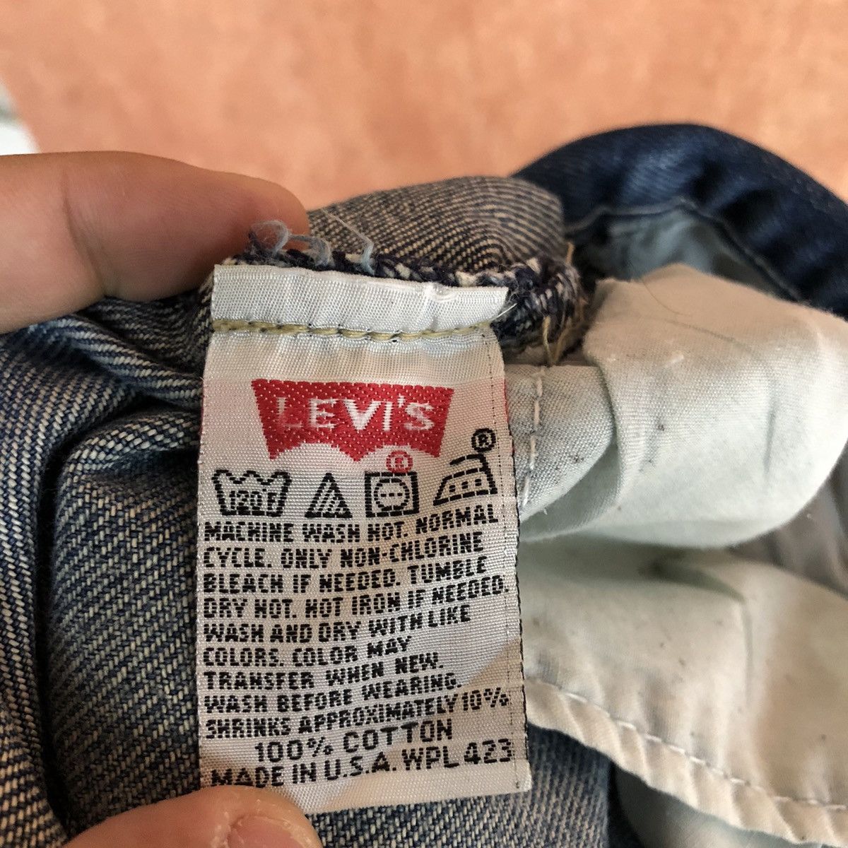 Levi's DLL 501 Big E Levis Strauss Blue Denim JEans Pants #1638 Size US 36 / EU 52 - 15 Thumbnail