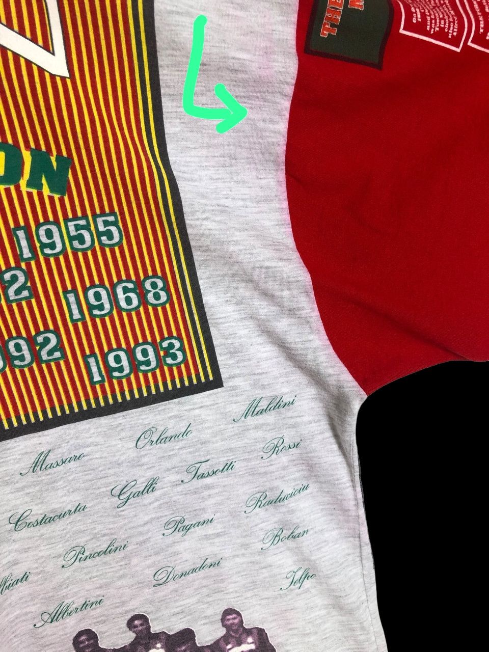 Lotto Sport RARE🔥VINTAGE 1993 AC MILAN FOOTBALL CHAMPIONS HISTORY Size US L / EU 52-54 / 3 - 9 Thumbnail