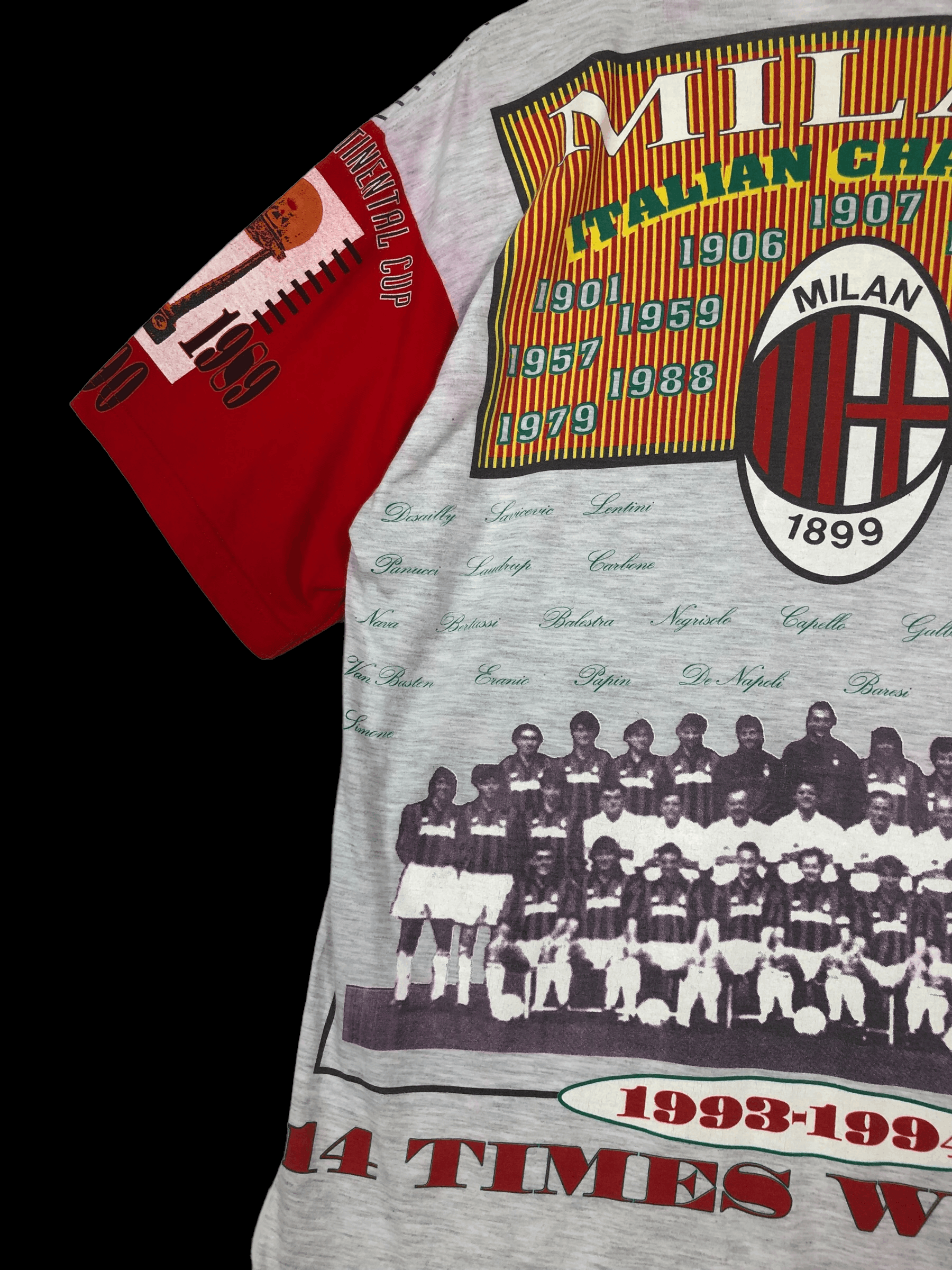 Lotto Sport RARE🔥VINTAGE 1993 AC MILAN FOOTBALL CHAMPIONS HISTORY Size US L / EU 52-54 / 3 - 3 Thumbnail