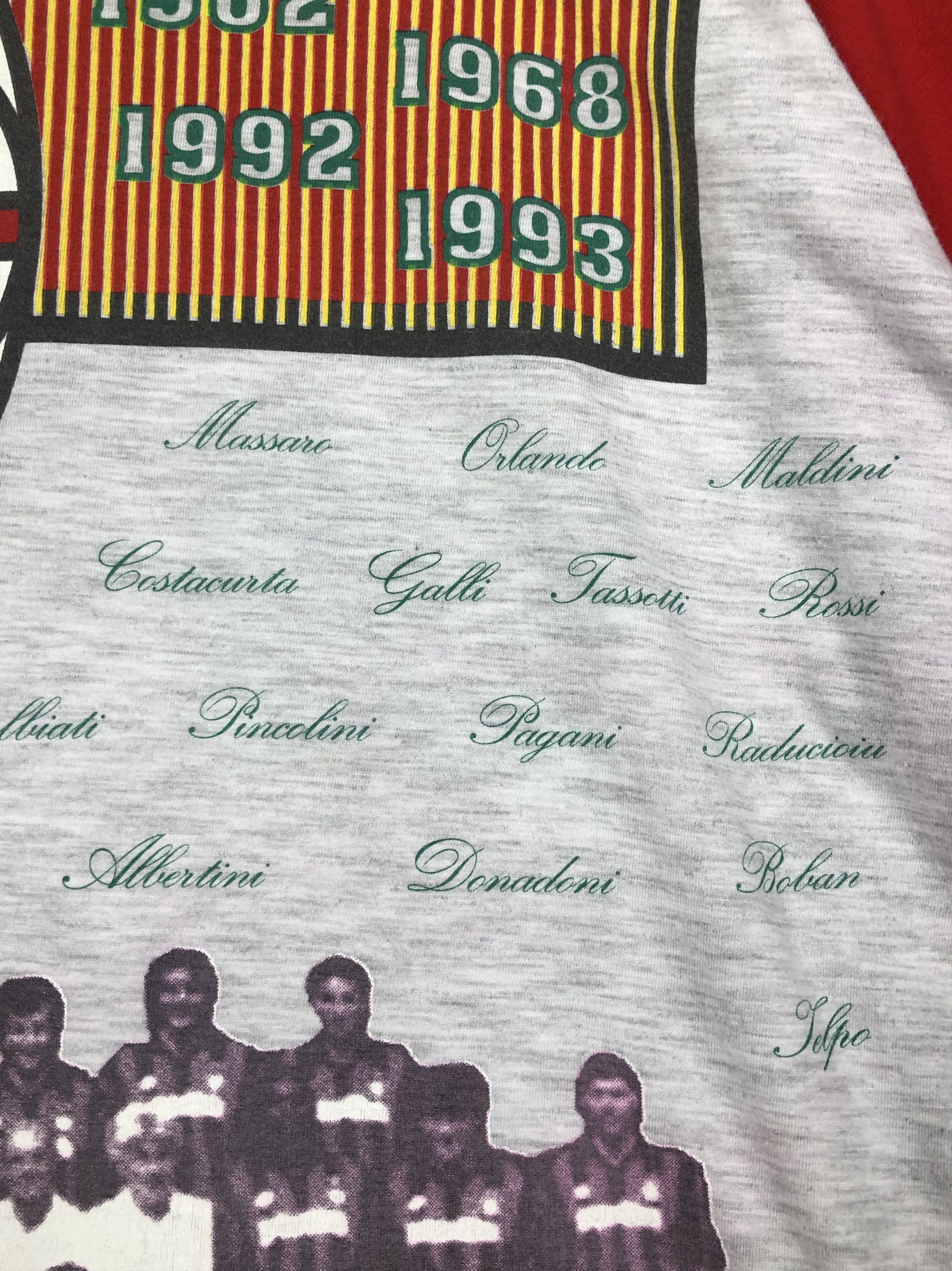 Lotto Sport RARE🔥VINTAGE 1993 AC MILAN FOOTBALL CHAMPIONS HISTORY Size US L / EU 52-54 / 3 - 13 Thumbnail