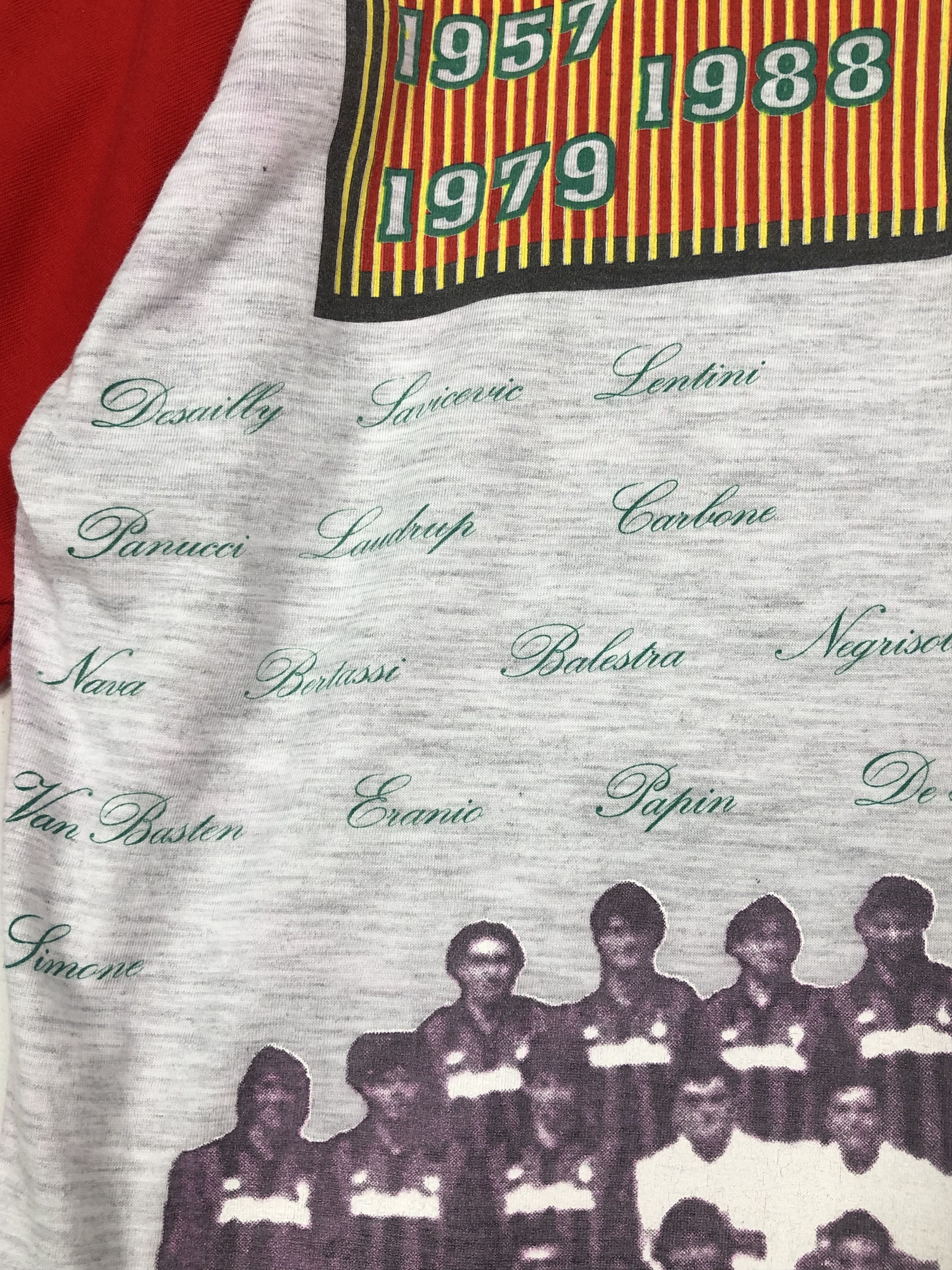 Lotto Sport RARE🔥VINTAGE 1993 AC MILAN FOOTBALL CHAMPIONS HISTORY Size US L / EU 52-54 / 3 - 14 Thumbnail
