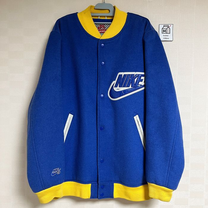 Supreme nike sb varsity sales jacket