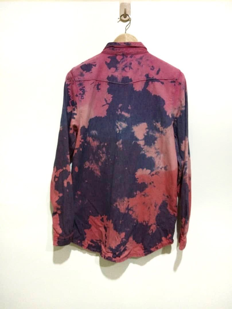 20471120 × Topshop Distressed Bleach Acidwash Grunge style Snap Buttom Size US M / EU 48-50 / 2 - 7 Thumbnail