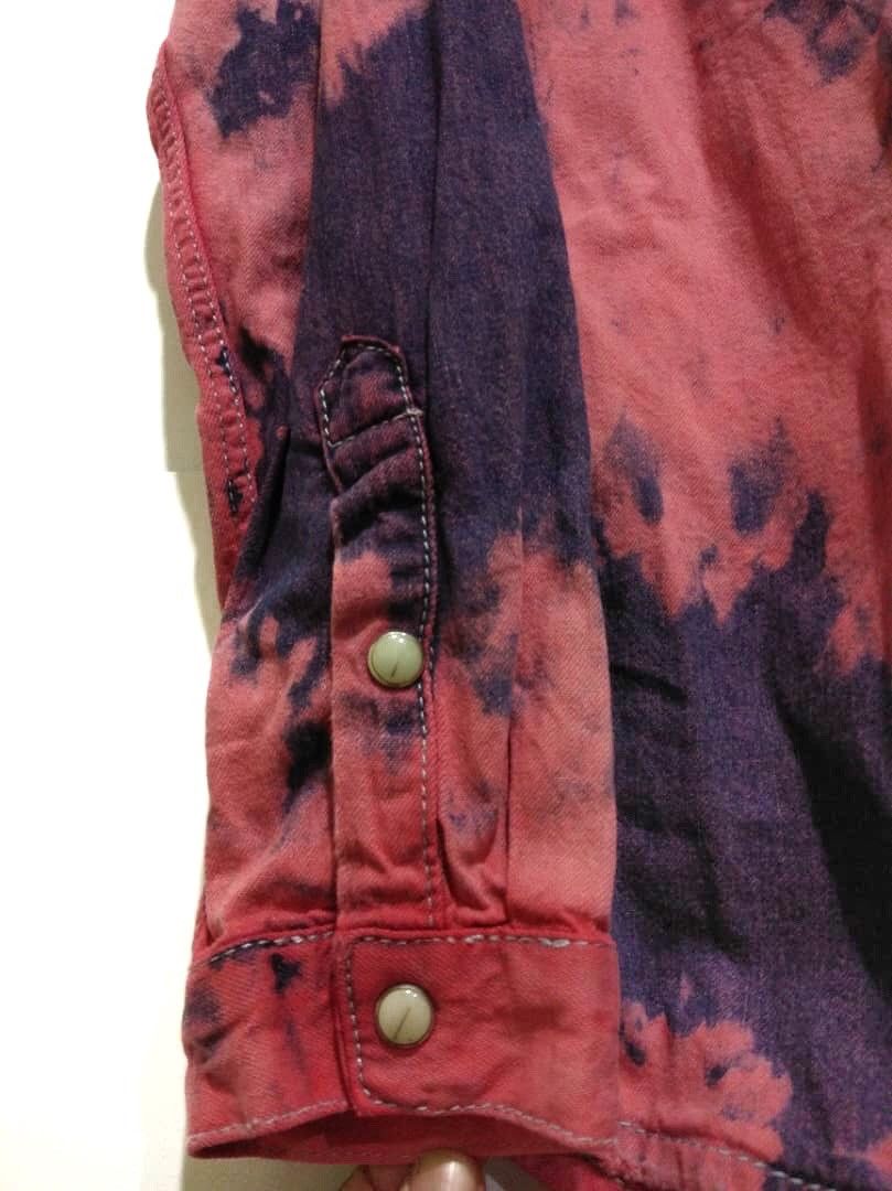 20471120 × Topshop Distressed Bleach Acidwash Grunge style Snap Buttom Size US M / EU 48-50 / 2 - 5 Thumbnail