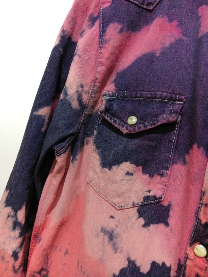 20471120 × Topshop Distressed Bleach Acidwash Grunge style Snap Buttom Size US M / EU 48-50 / 2 - 3 Thumbnail