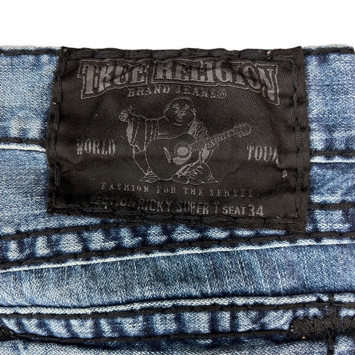 True Religion True Religion Ricky Super T Jeans 35x33 Relaxed Straight Leg Size US 35 - 6 Thumbnail