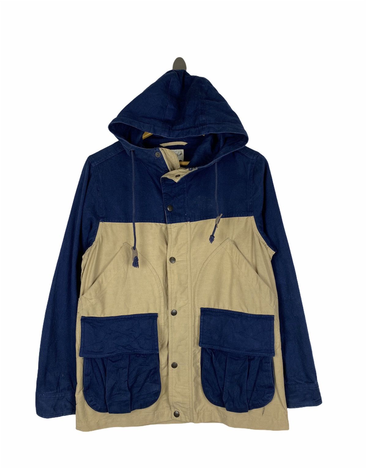 image of Global Work Survival Jacket Nice Design in Dark Blue Light Brown, Men's (Size Small)