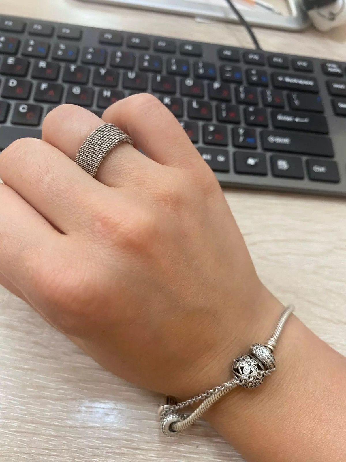 Jewelry × Vintage Punk Circle Twist Weaving Joint Ring Size ONE SIZE - 5 Thumbnail