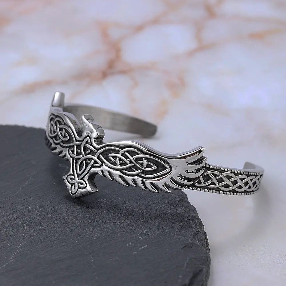 Jewelry Steel Raven Eagle Bracelet Size ONE SIZE - 1 Thumbnail