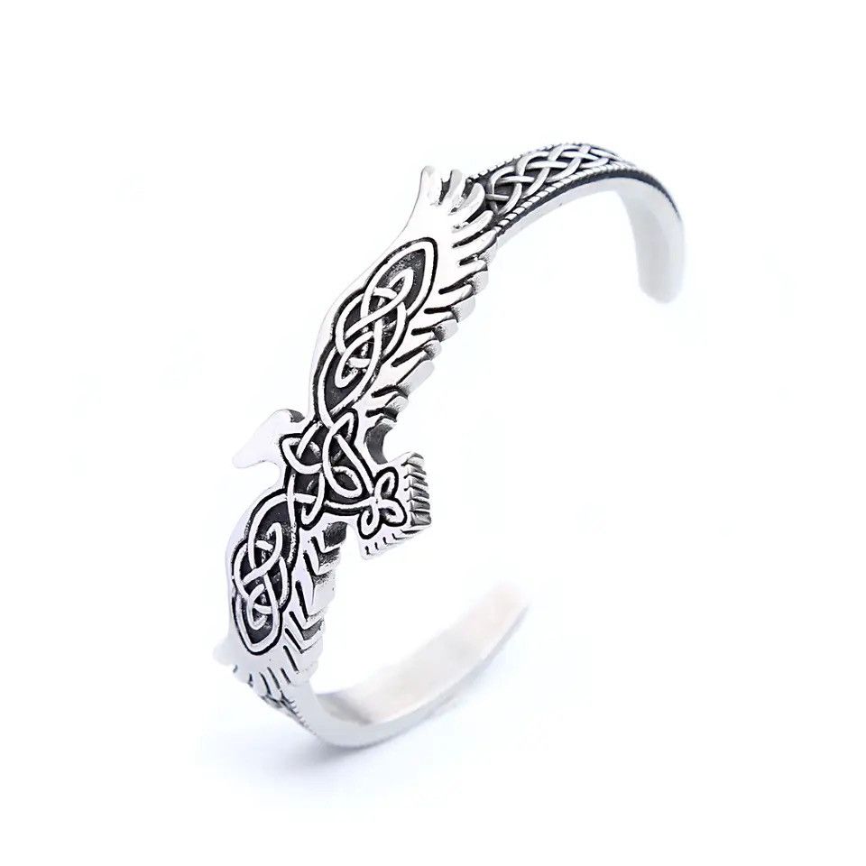 Jewelry Steel Raven Eagle Bracelet Size ONE SIZE - 3 Thumbnail