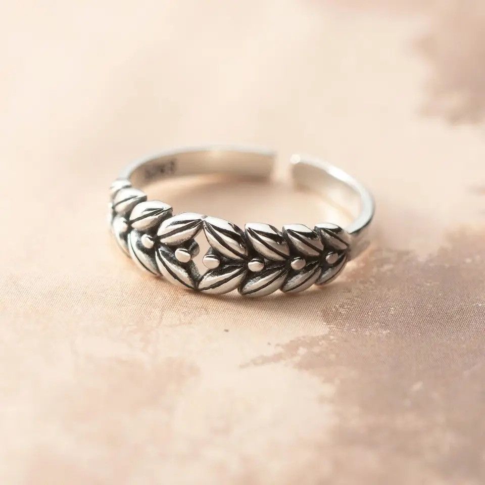 Jewelry Unique Barley Wheat Ring Size ONE SIZE - 3 Thumbnail