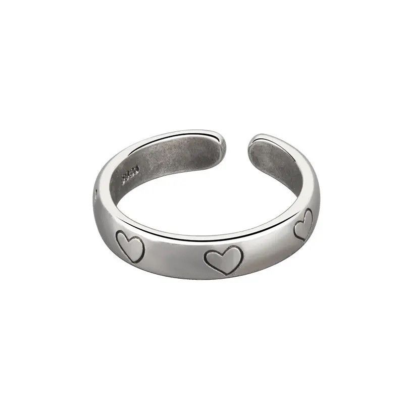 Jewelry × Vintage Heart-Shape Simple Rings Size ONE SIZE - 1 Thumbnail