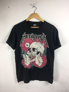 Vintage Metallica T Shirt Pushead Rebel Skulls Logo Rock Band Concert (M)  Giant