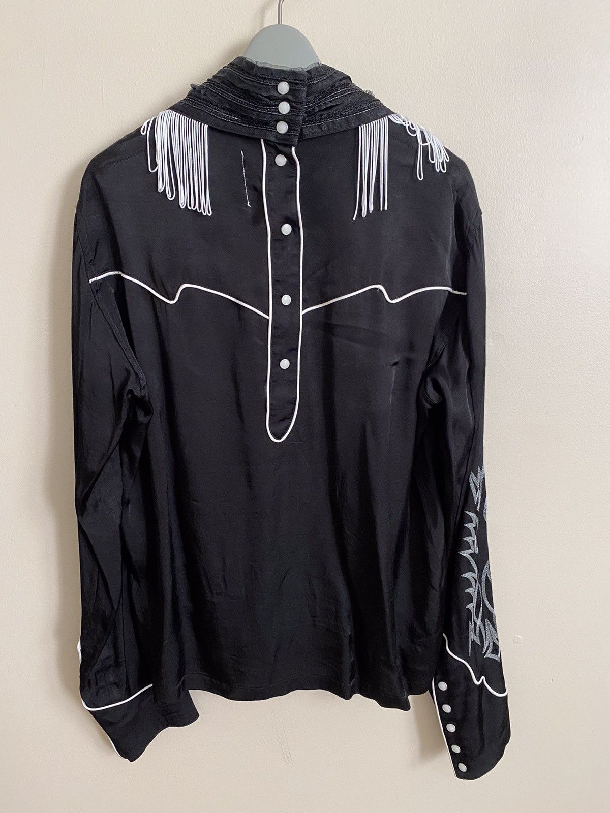 Takahiromiyashita The Soloist. SS18 Fringe-scarf rayon cowboy shirt Size US S / EU 44-46 / 1 - 3 Thumbnail