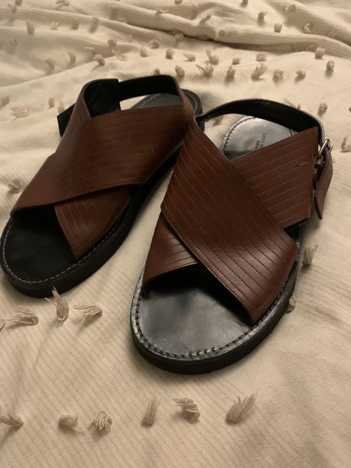 Dries Van Noten LEATHER SANDALS Size US 10 / EU 43 - 1 Thumbnail